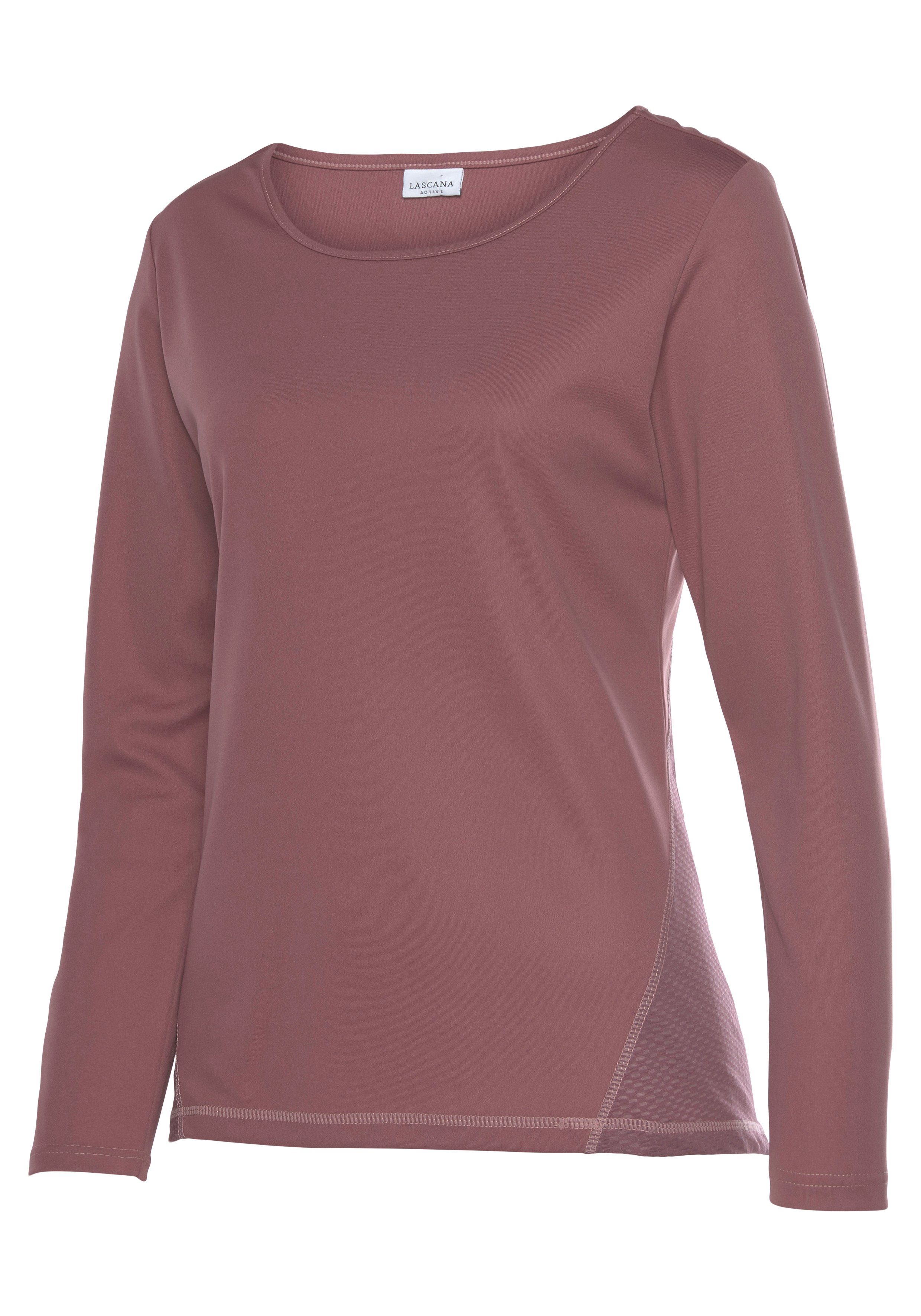 active by Lascana Functioneel shirt met mesh-inzet