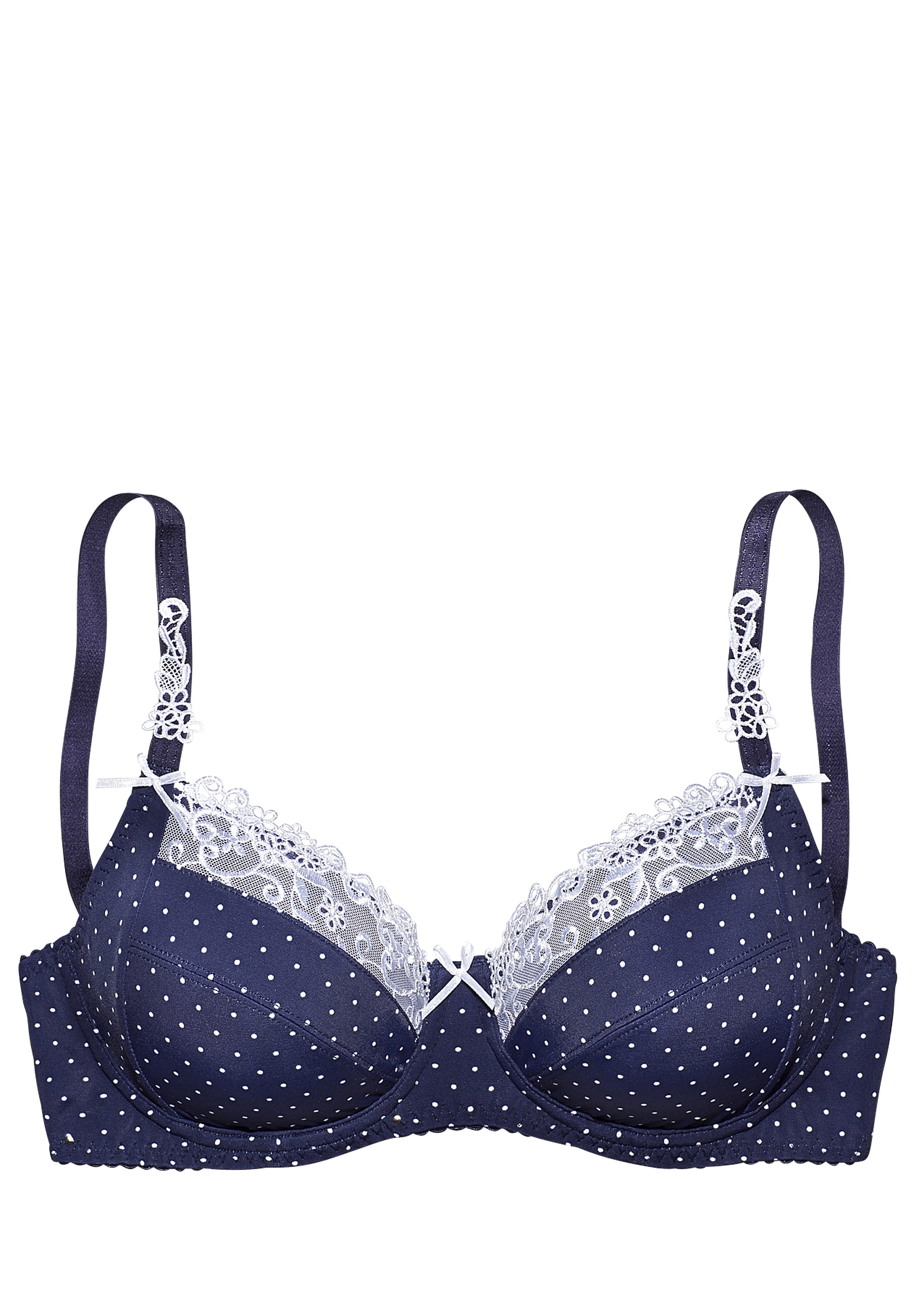 Nuance Beugel-bh met prachtig borduursel, dessous beugel bh's maat 100 D blauw