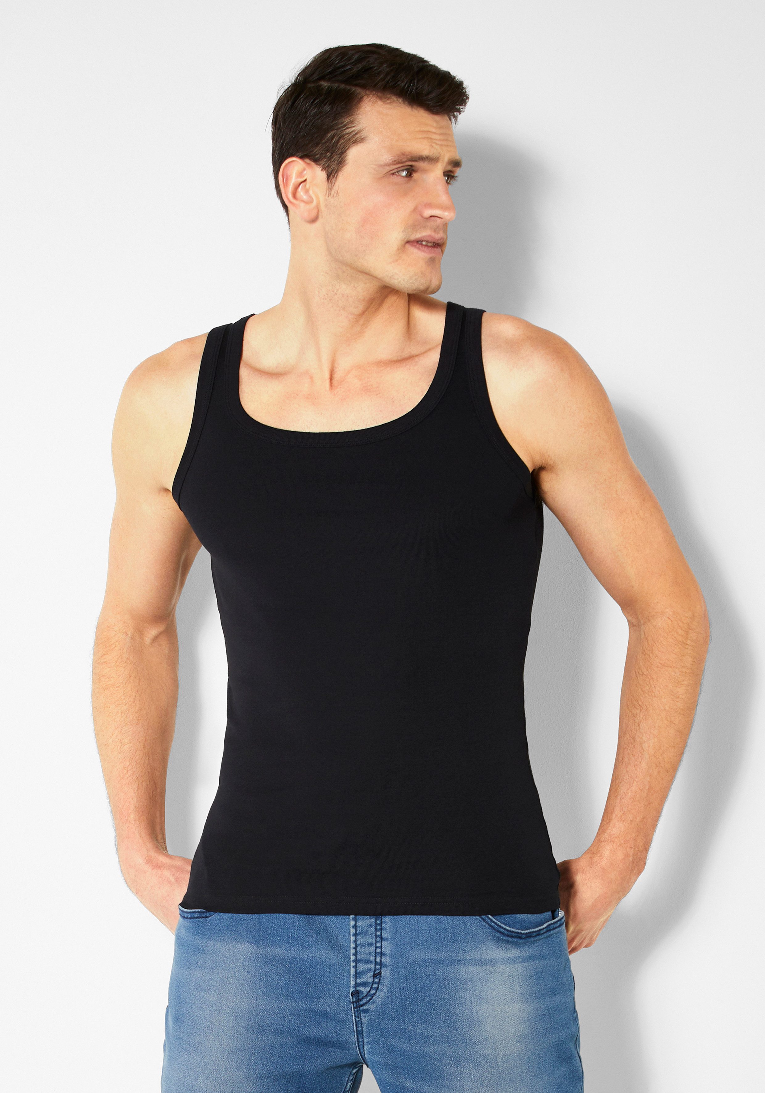 H.I.S Tanktop eenvoudige basic, ook voor eronder (set, 2-delig)