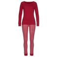 s.oliver red label beachwear pyjama met noors dessin rood