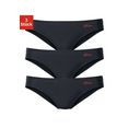 s.oliver red label beachwear bikinibroekje met logoprint opzij (3 stuks) zwart