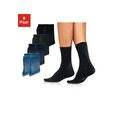h.i.s basic sokken met een hoog katoengehalte (8 paar) blauw