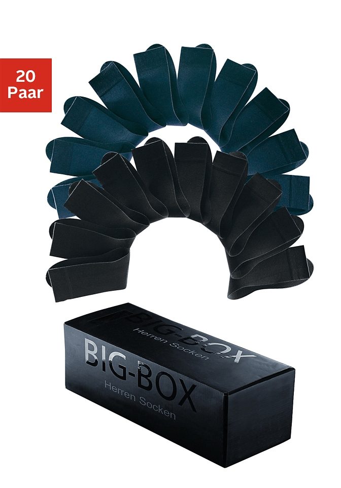 H.I.S Business-sokken in big box (box, 20 paar)