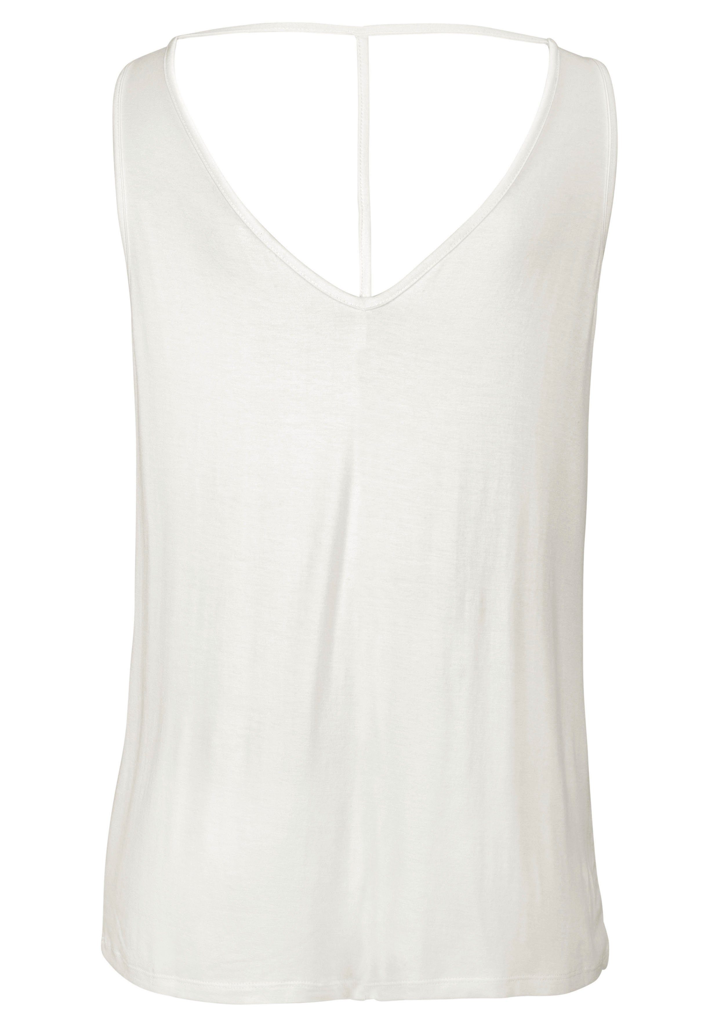 Buffalo Tanktop met diepe ruguitsnijding, v-hals, rugdetail