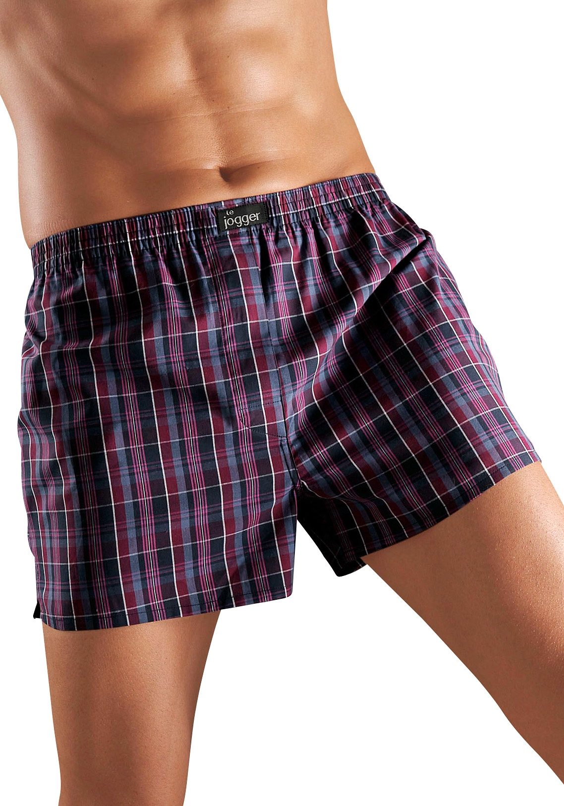 le jogger® Geweven boxershort van puur katoen (set, 3 stuks) heren maat 6 multicolor