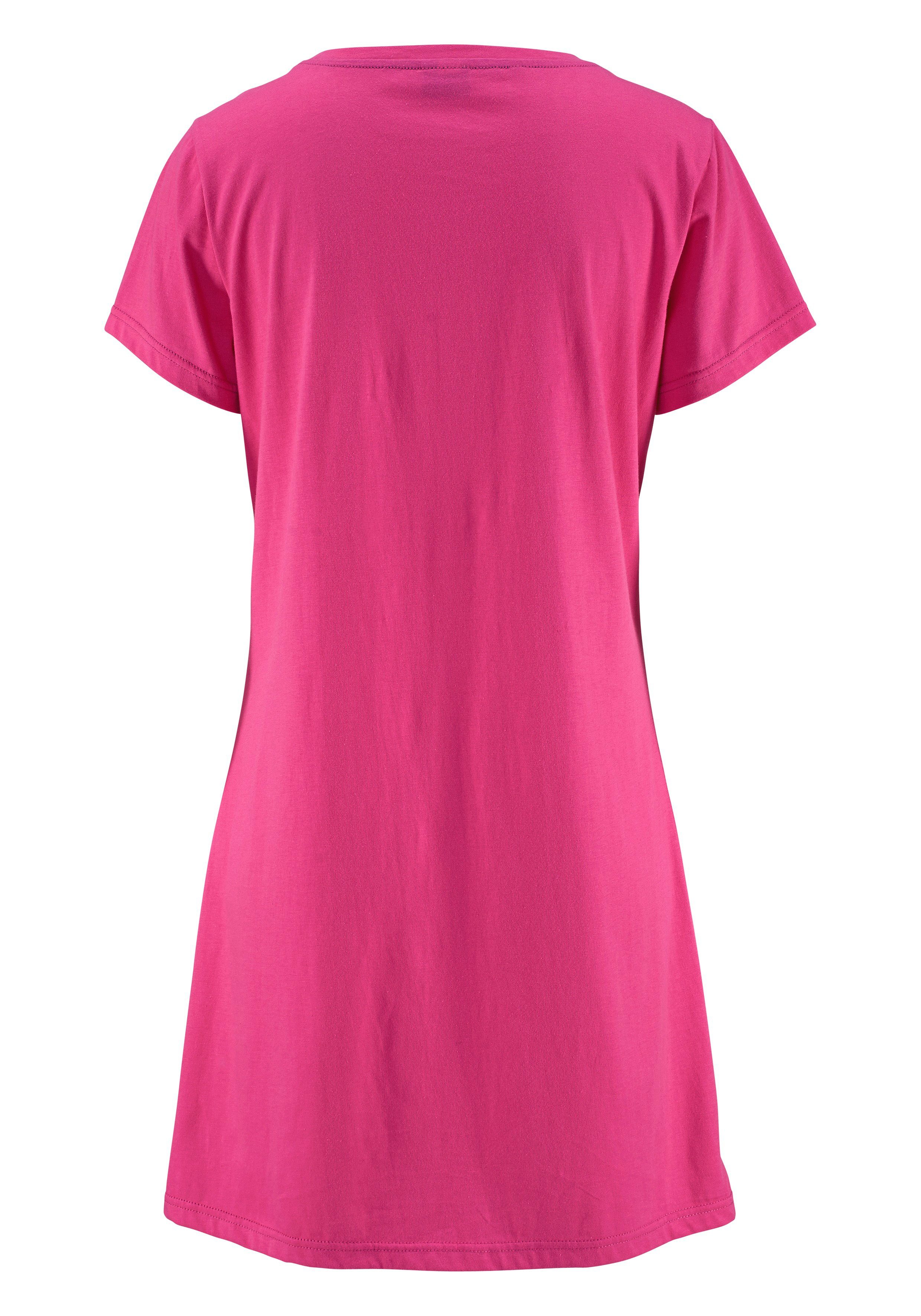 Vivance Dreams Nachthemd met print in kant-look (Set van 2)