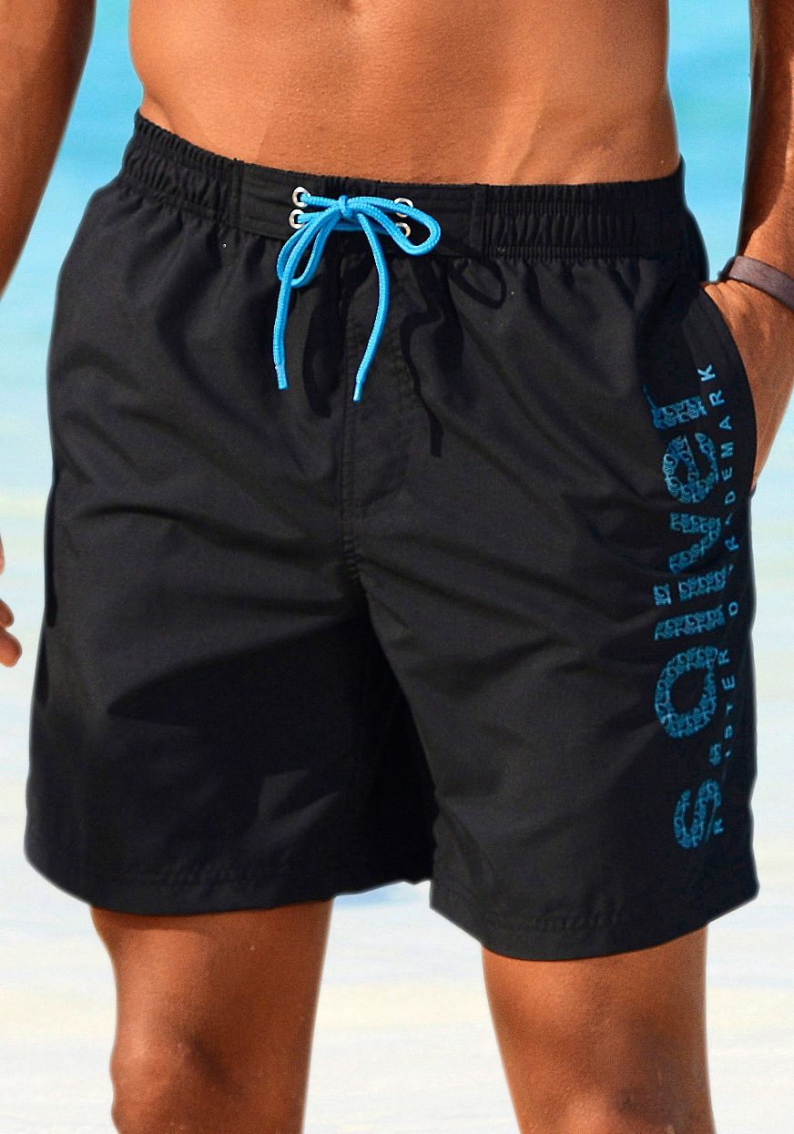 s.Oliver RED LABEL Beachwear Zwemshort met trendy logoprint