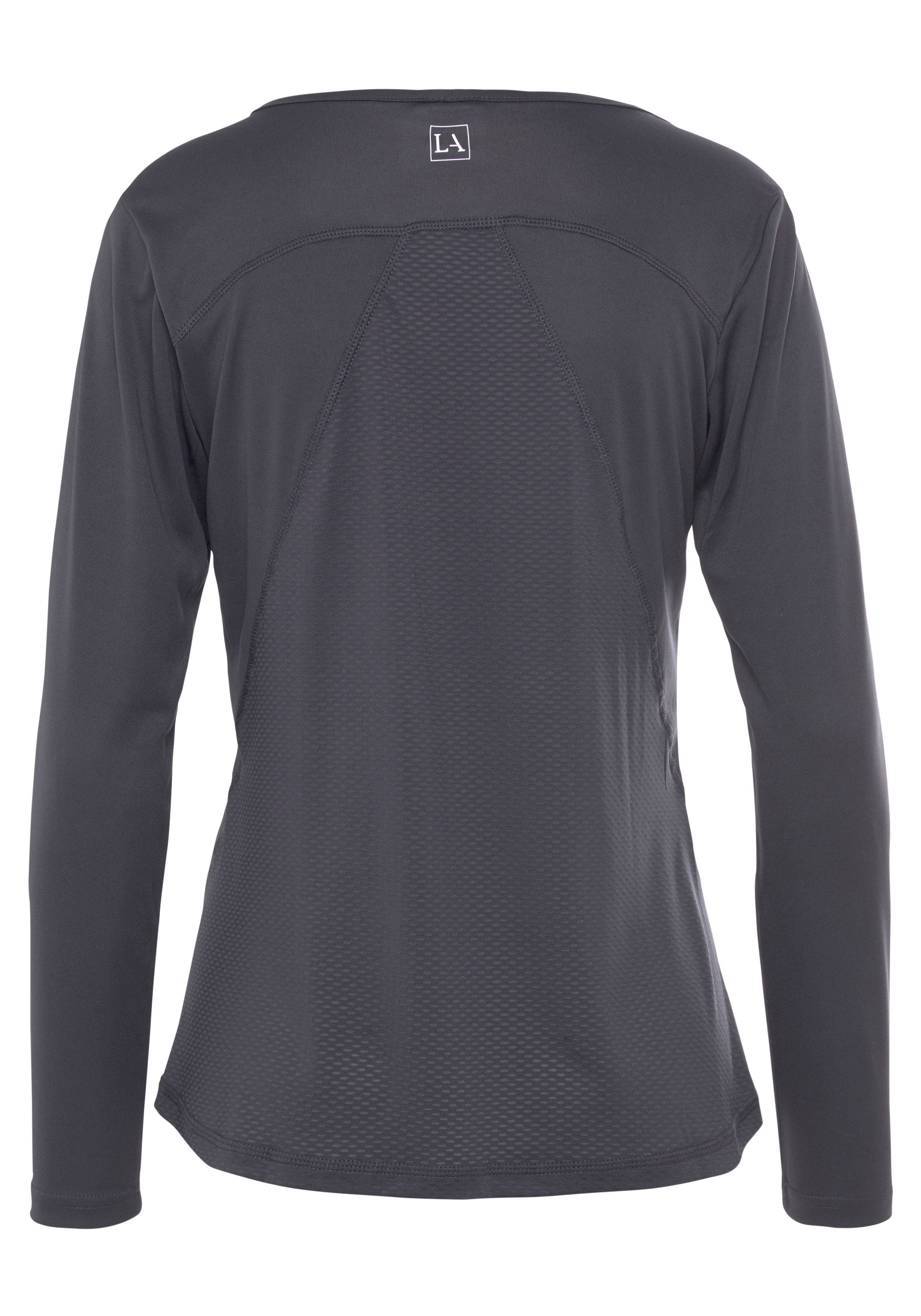 active by Lascana Functioneel shirt met mesh-inzet