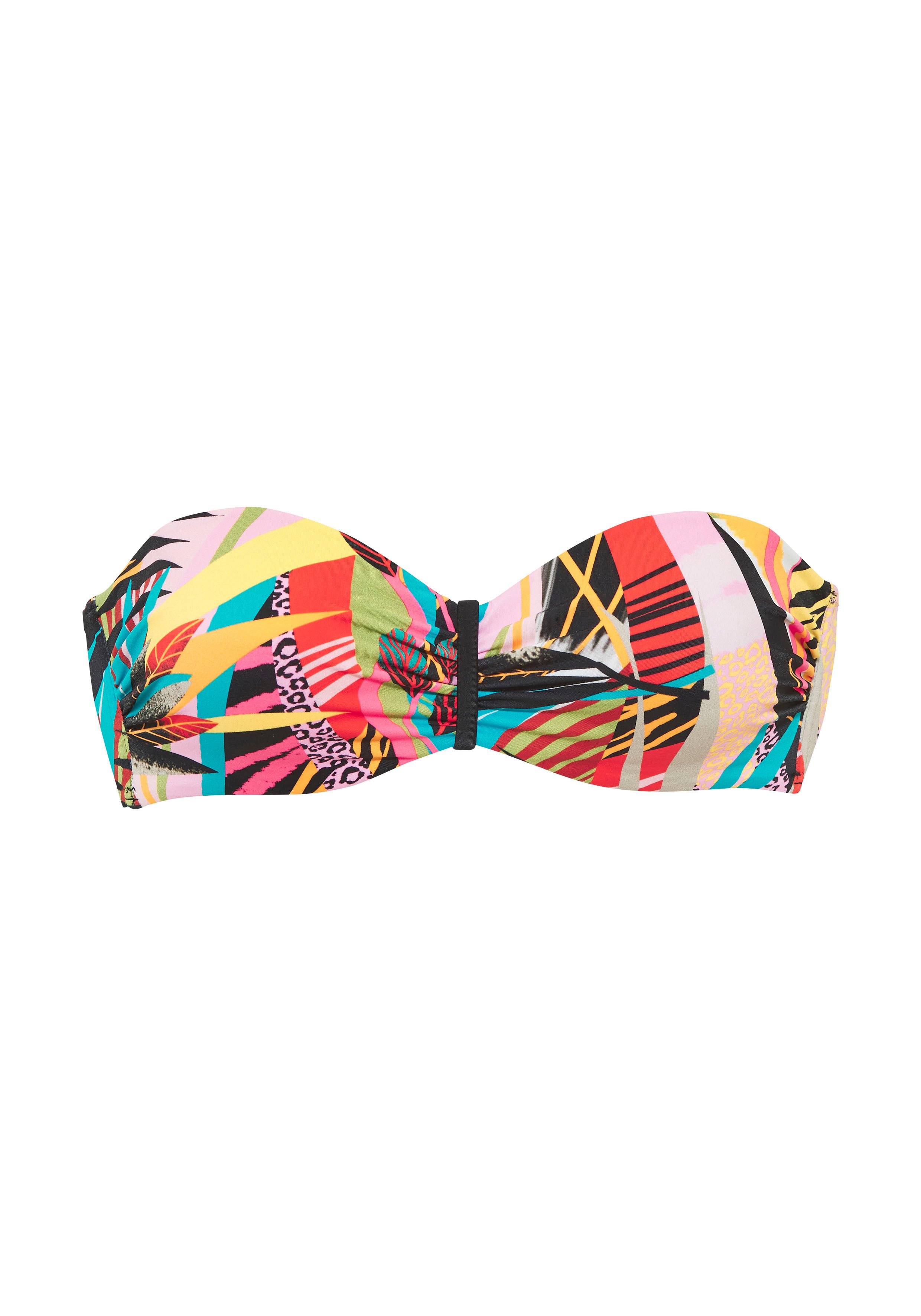 Bruno Banani Beugelbikini in bandeaumodel Onyx met contrastkleurige details (set)