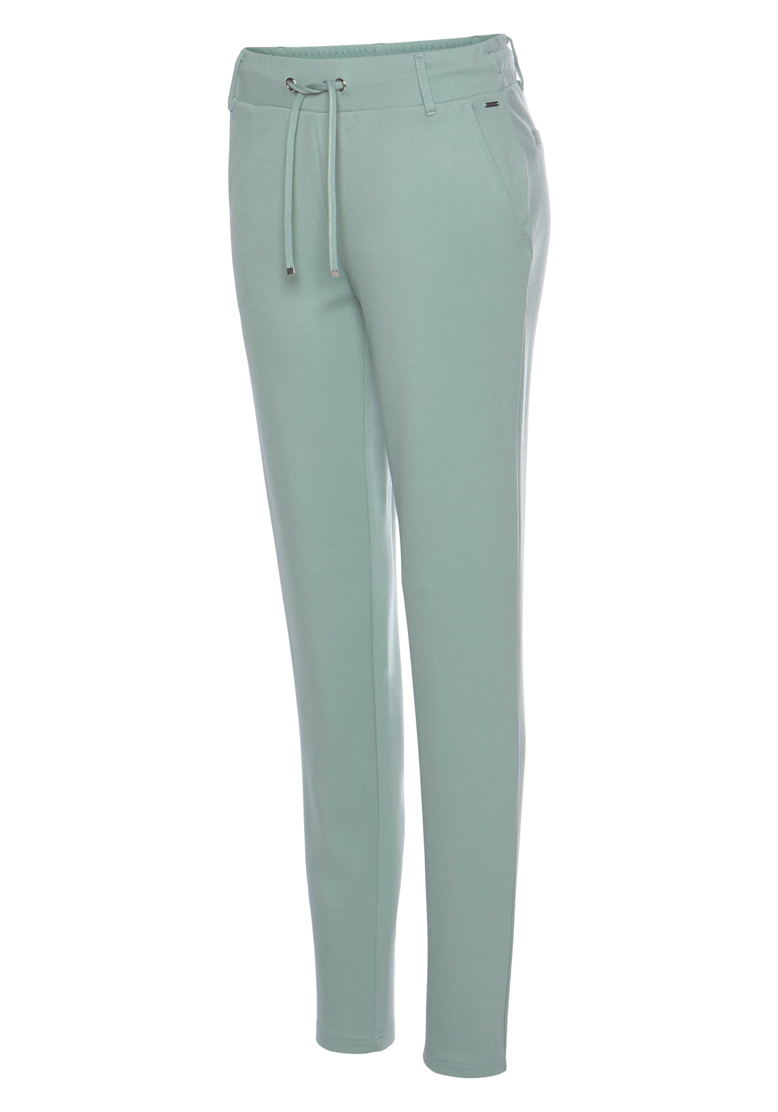 Lascana Jogpants met elastische tailleband en riemlussen, loungewear (1-delig)