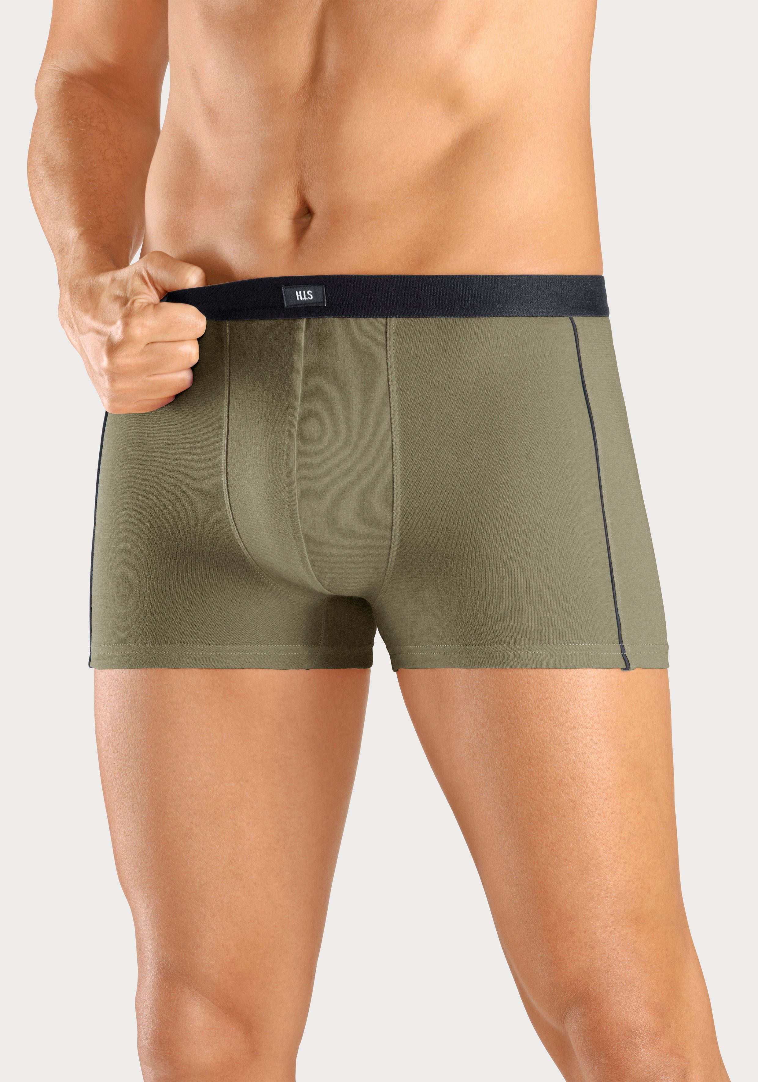 H.I.S Boxershort voor heren met smalle piping aan beide kanten opzij (set, 3 stuks) heren maat 3 multicolor