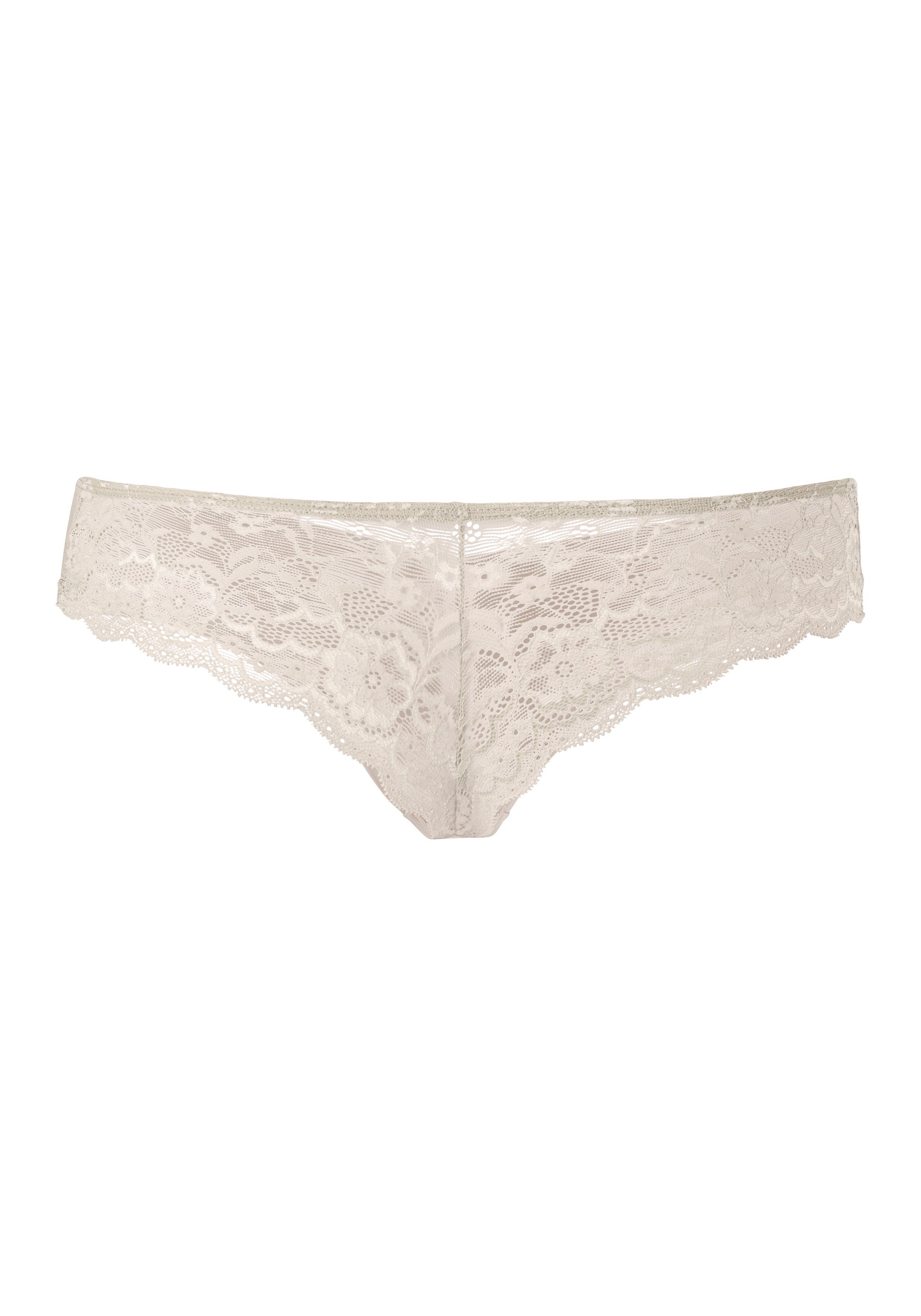 Lascana Brazilian slip met mooie kant achter slips maat 36/38 roze