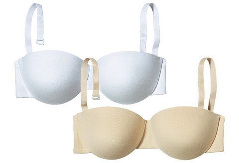 Petite fleur Beugel-bh met afneembare bretels van katoen (Set van 2)