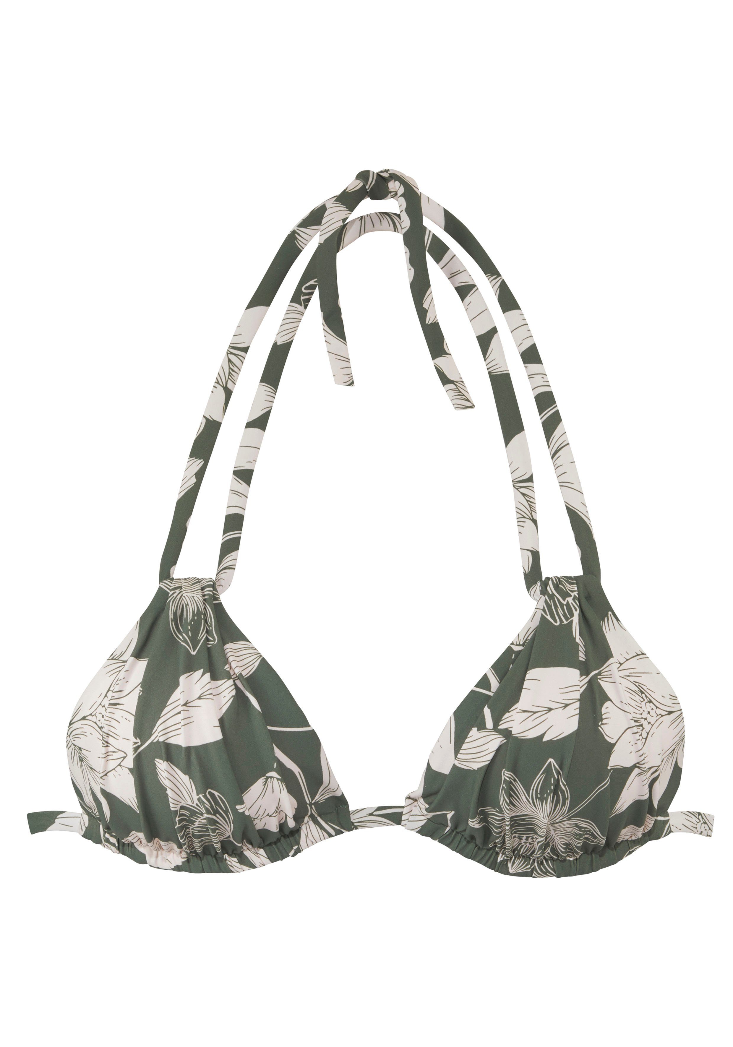 s.Oliver RED LABEL Beachwear Triangel-bikinitop Lady met een bloemmotief