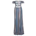 lascana maxi-jurk met bandjes achter blauw
