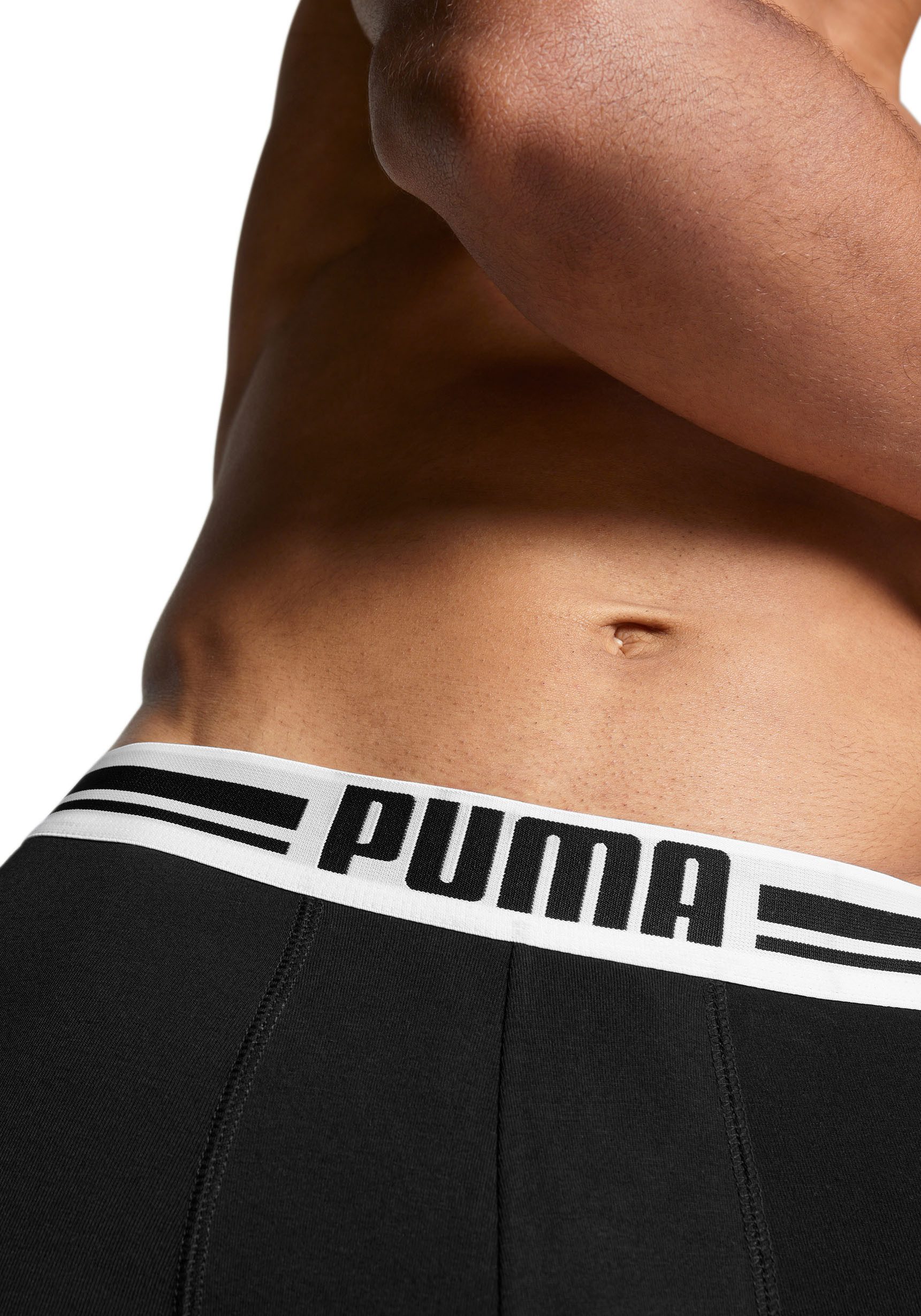 PUMA Boxershort Placed Logo met rekbare comfortboord (2 stuks, Set van 2)