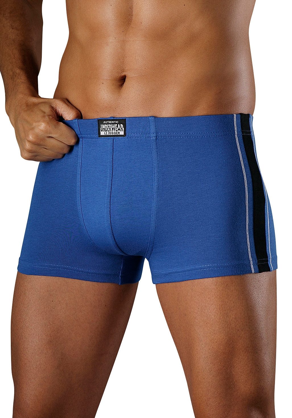 AUTHENTIC UNDERWEAR Boxershort met contrastkleurige strepen opzij (4 stuks, Set van 4)