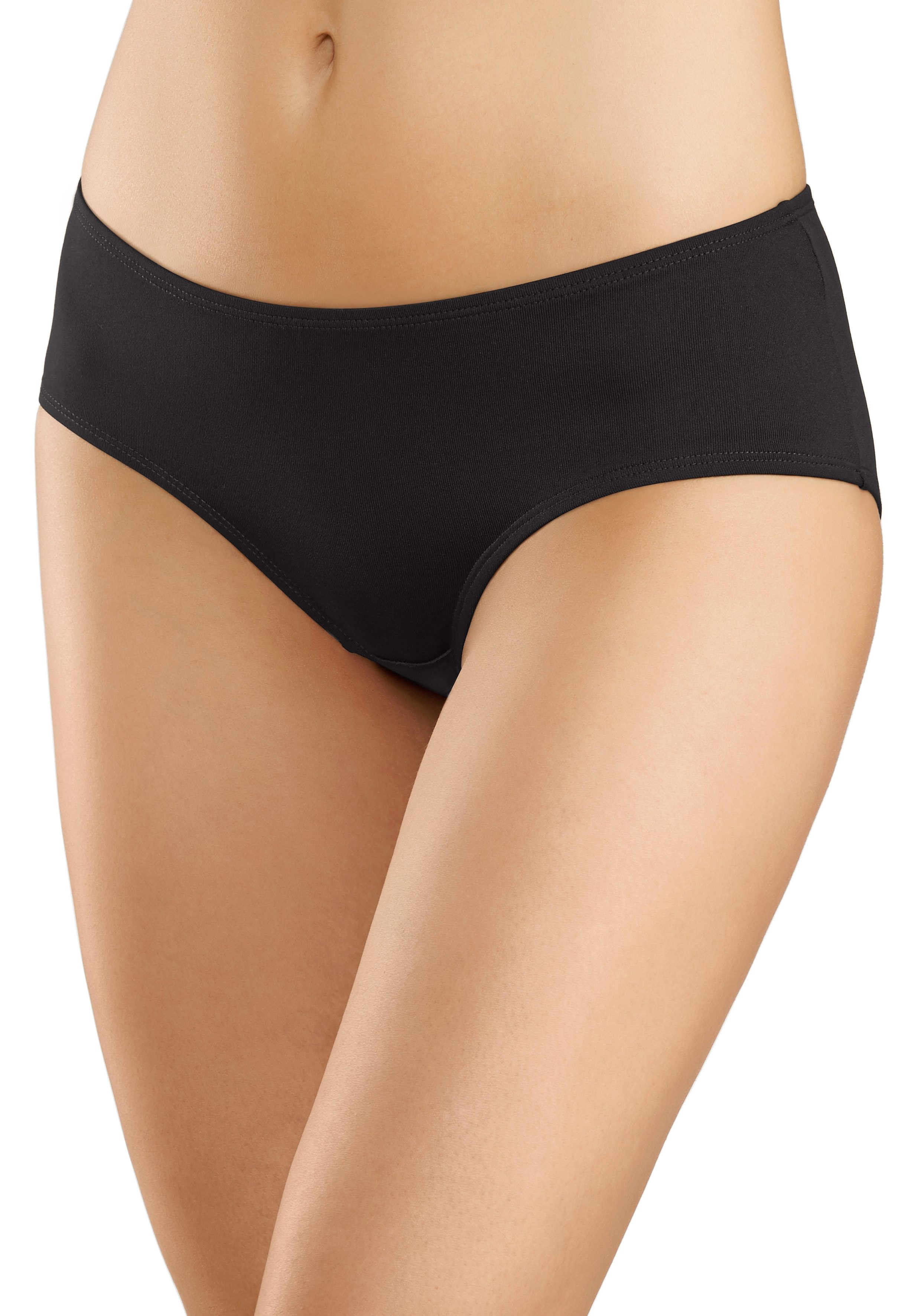 vivance active Hipster van zacht microvezel (6 stuks, Set van 6) hipsters maat 40/42 zwart