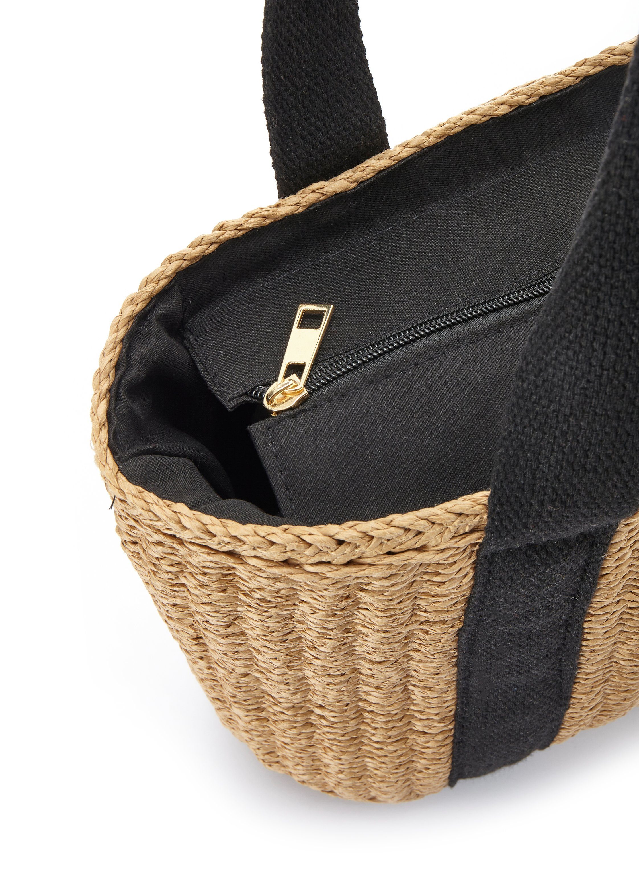 Vivance Shopper Strandtas Schoudertas, mandtas, draagtas, bamboe-look VEGAN