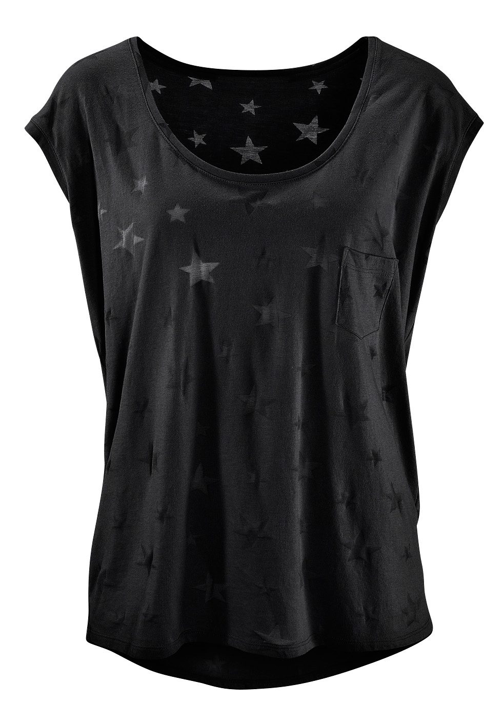 Beachtime Shirt met korte mouwen Met lichtdoorlatende sterren (Set van 2)