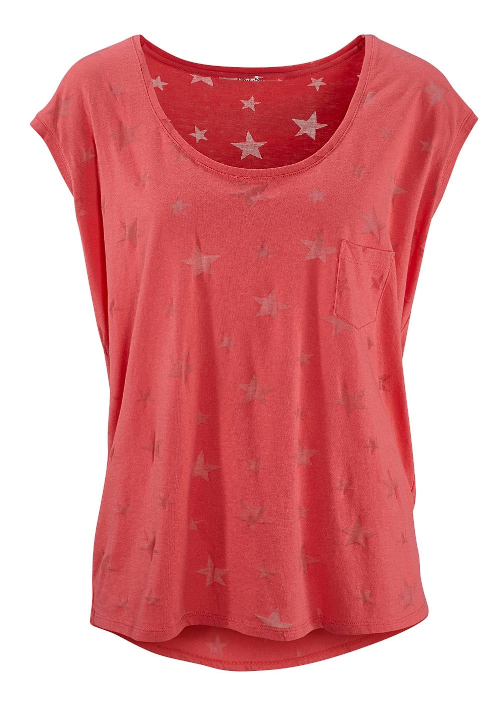 Beachtime Shirt met korte mouwen Met lichtdoorlatende sterren (Set van 2)