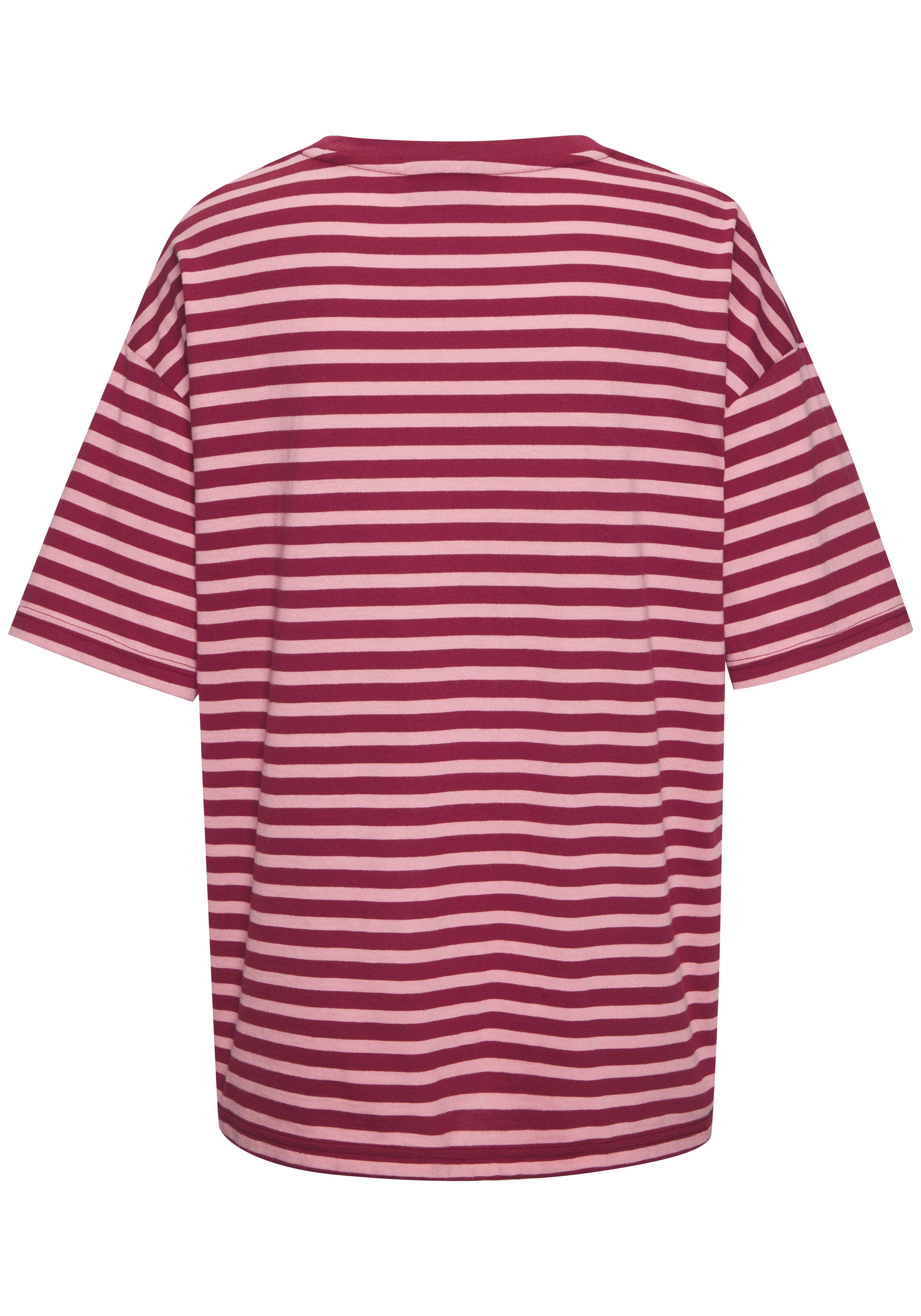 Elbsand T-shirt met halflange mouwen en streeplook