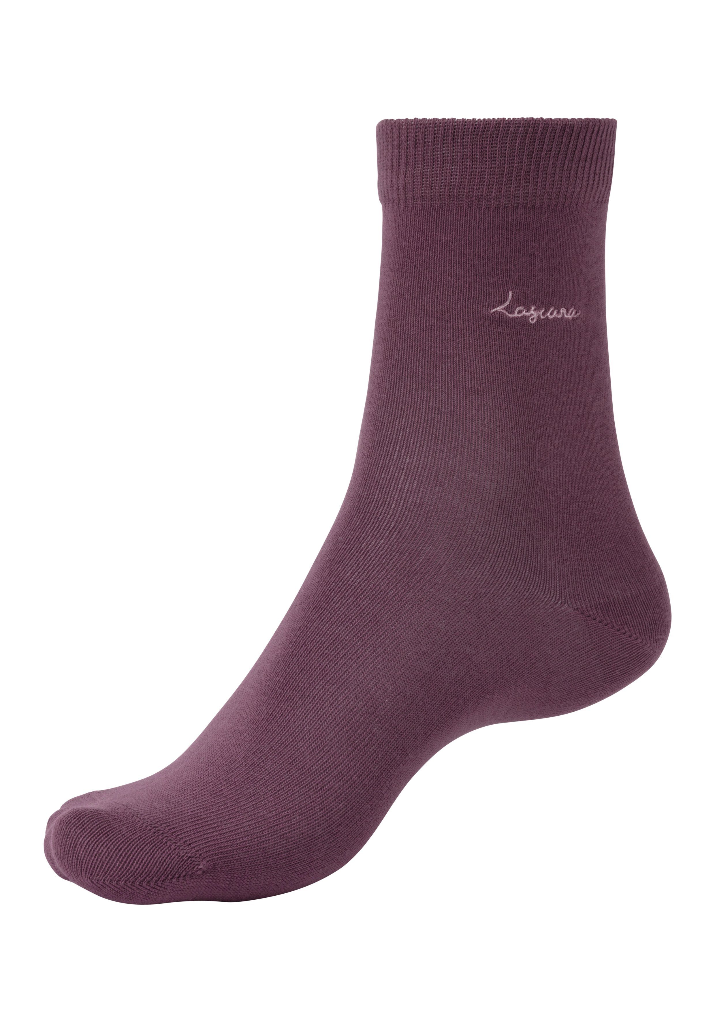Lascana Basic sokken met hoogwaardig logoborduursel (box, 7 paar)