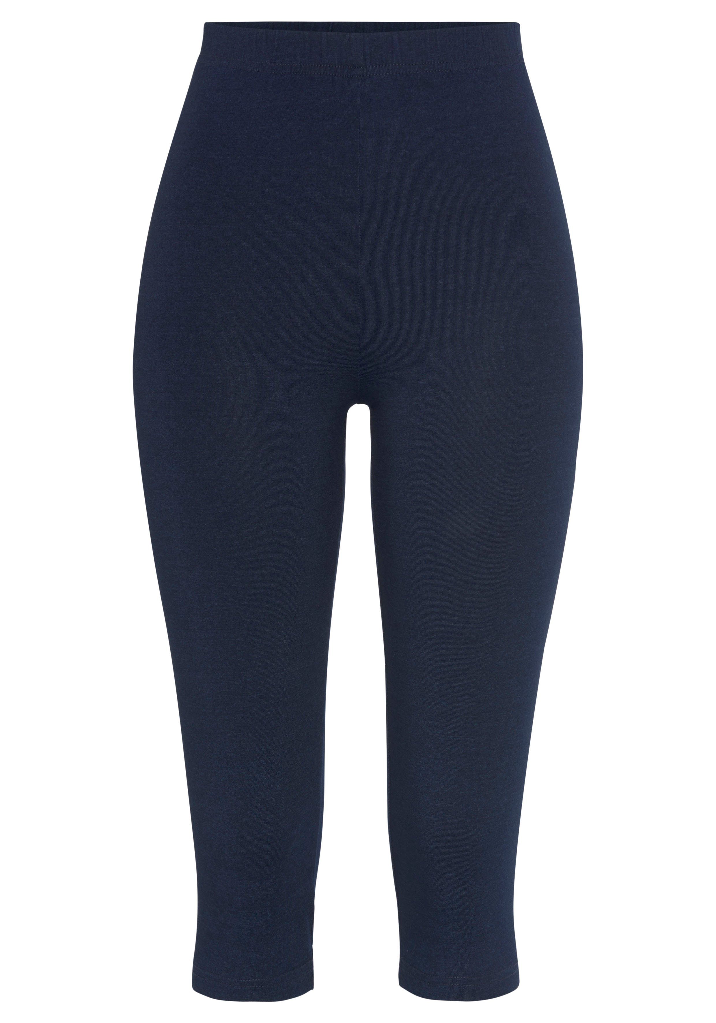 vivance active Caprilegging met rubberen tailleband, loungewear (Set van 2)