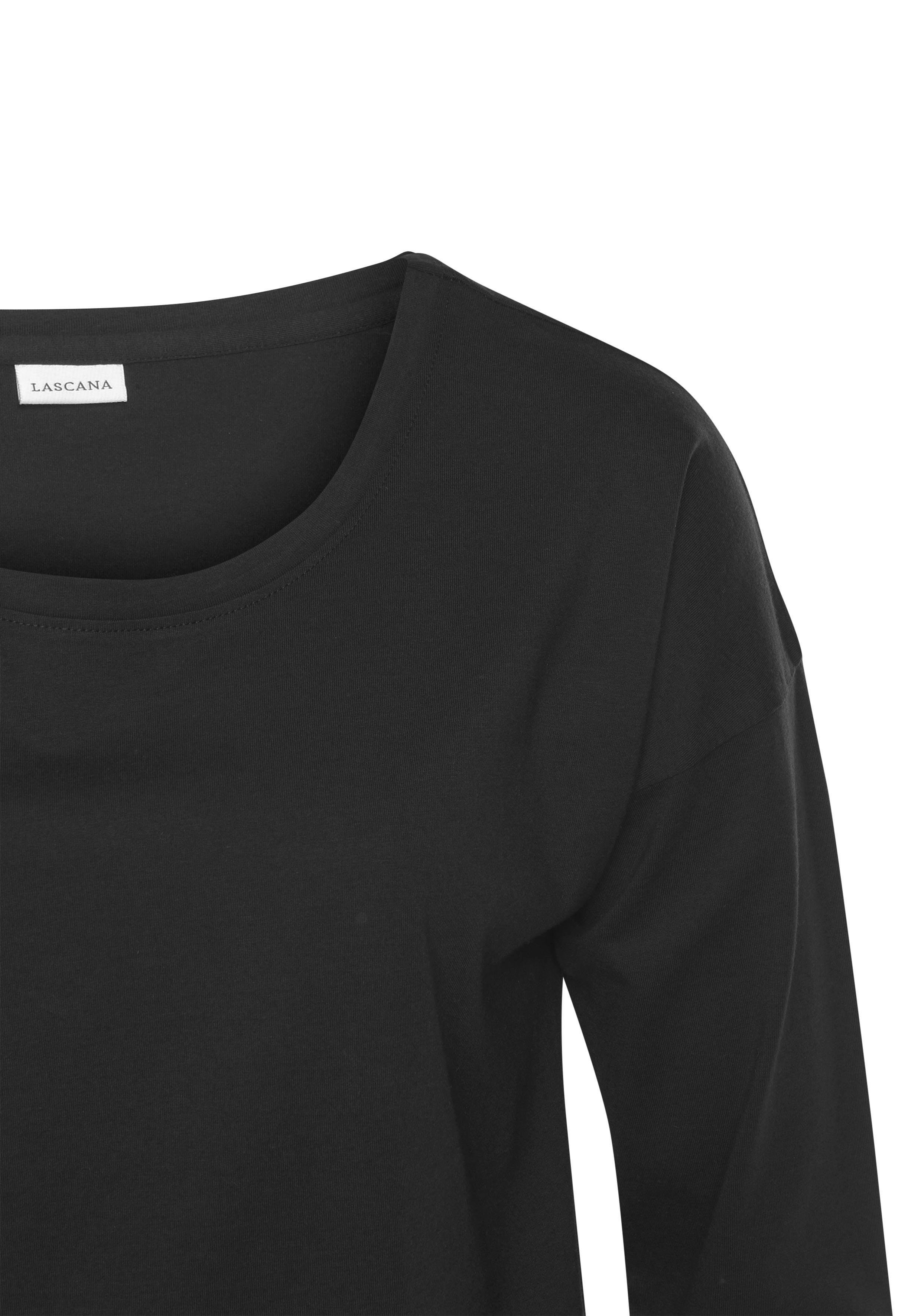 Lascana Pyjama top met afhangende schouders