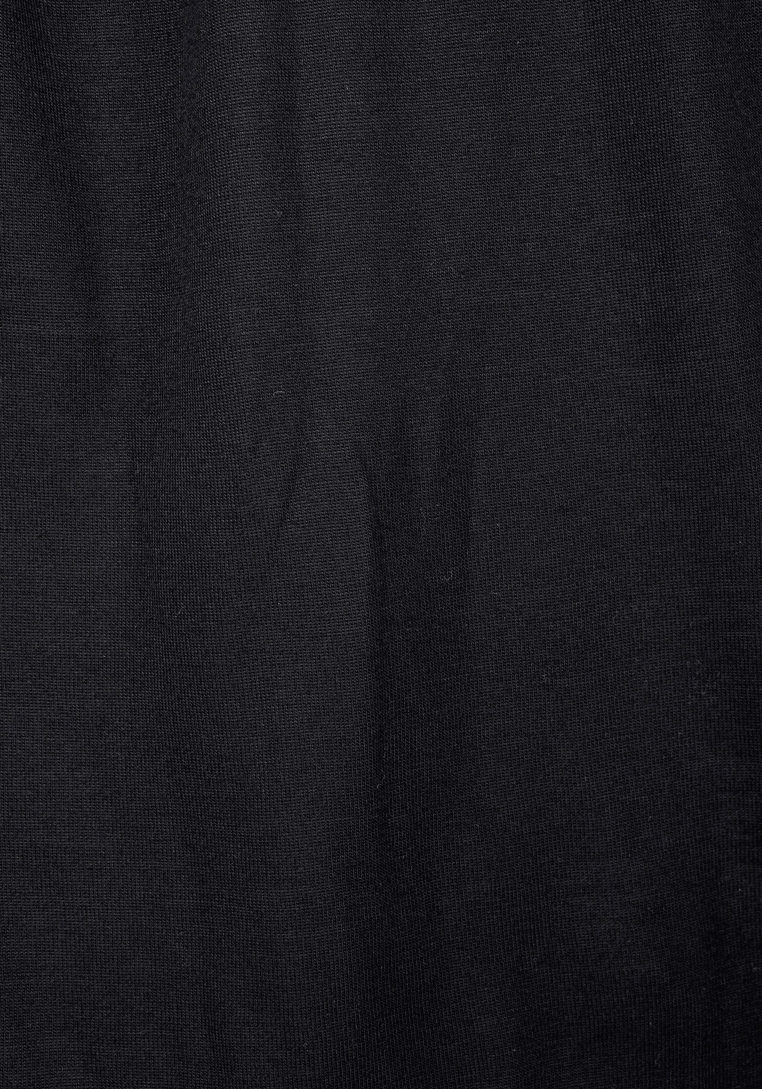 Lascana Shirt met carmenhals met 3/4-mouwen, blouseshirt met striklint en elastische tailleband