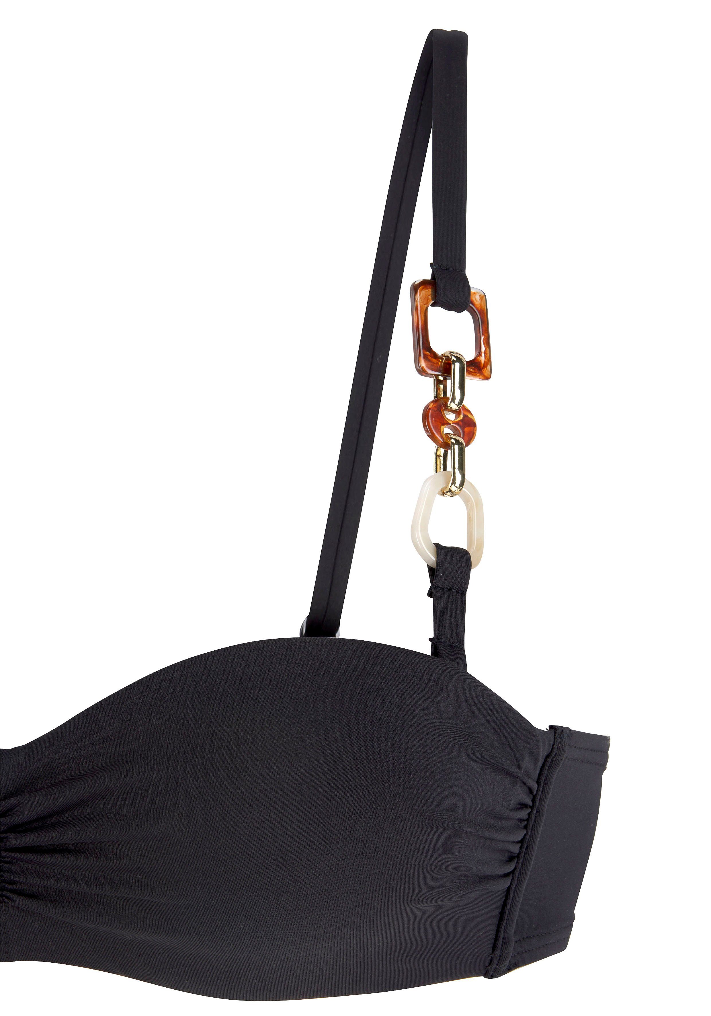 Lascana Beugelbikinitop in bandeaumodel Yves met elegante sieraccessoires