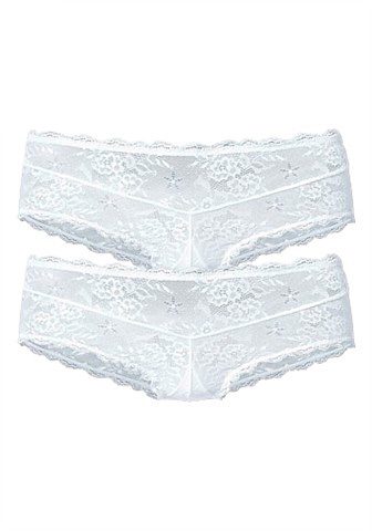 Vivance Hipster Premium Dessous in aantrekkelijke set van 2 van chique kant (2 stuks) hipsters maat 44/46 wit