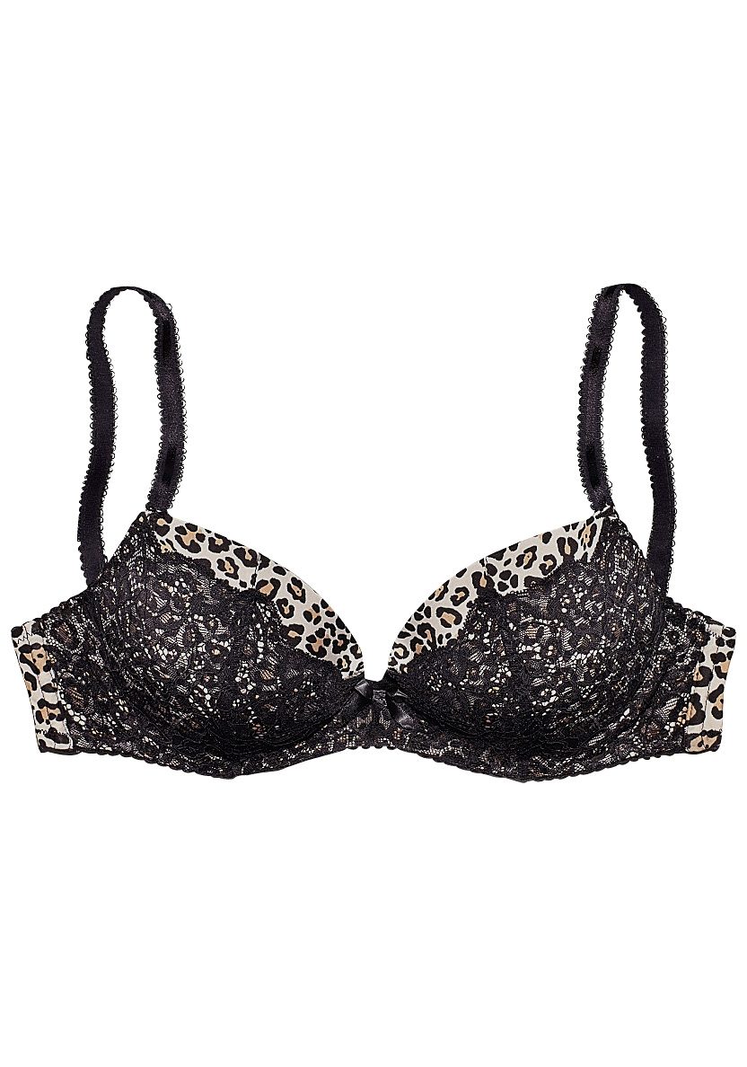 Lascana Push-up-bh met beugel in trendy leo-look, sexy lingerie