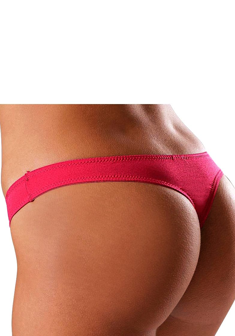 Lascana String met sierstrikje en glitteraccessoire