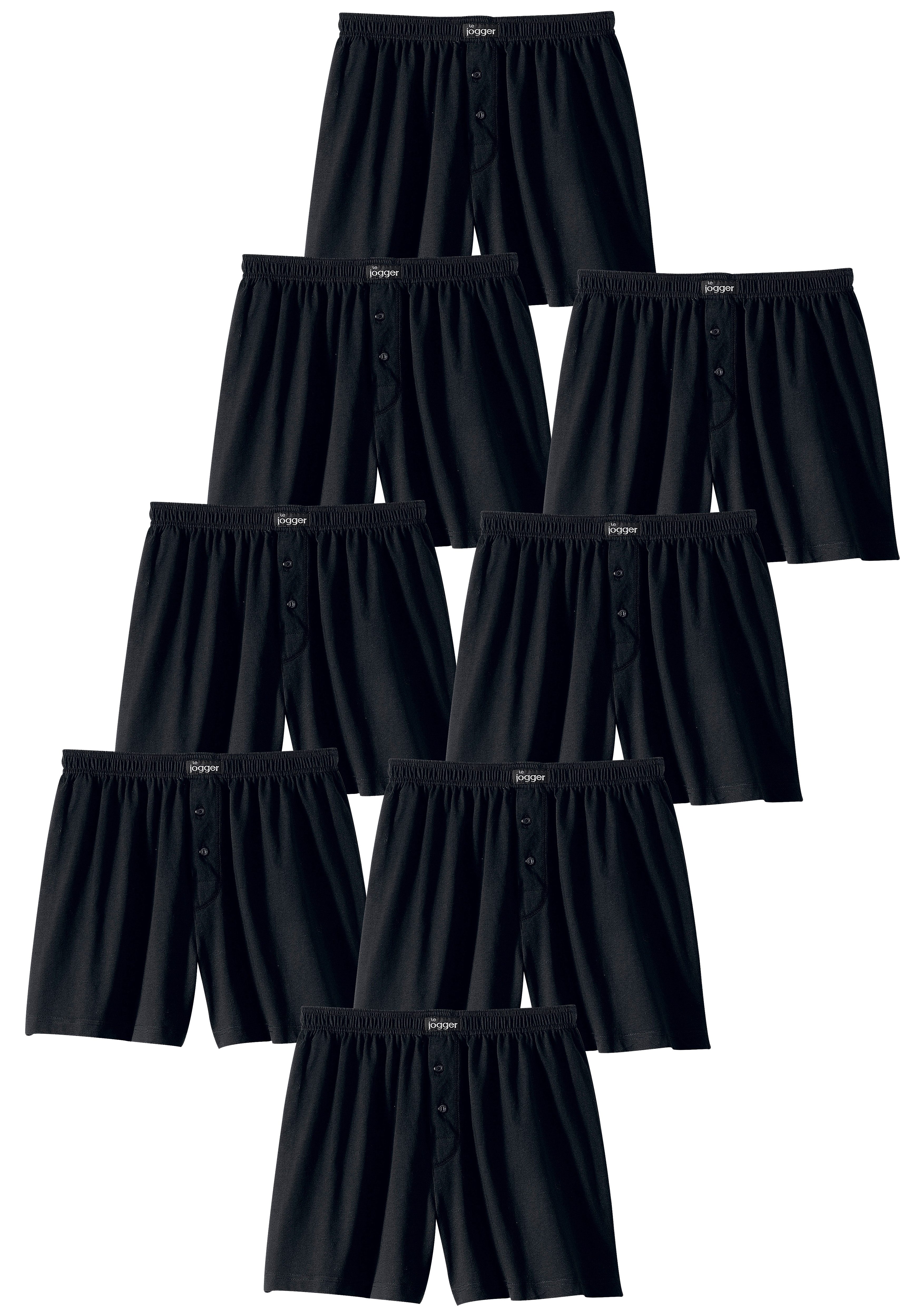 le jogger® Wijde boxershort in prettig zachte katoenkwaliteit (set, 8 stuks)