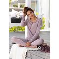 arizona pyjama in gemêleerde kwaliteit met knoopsluiting paars