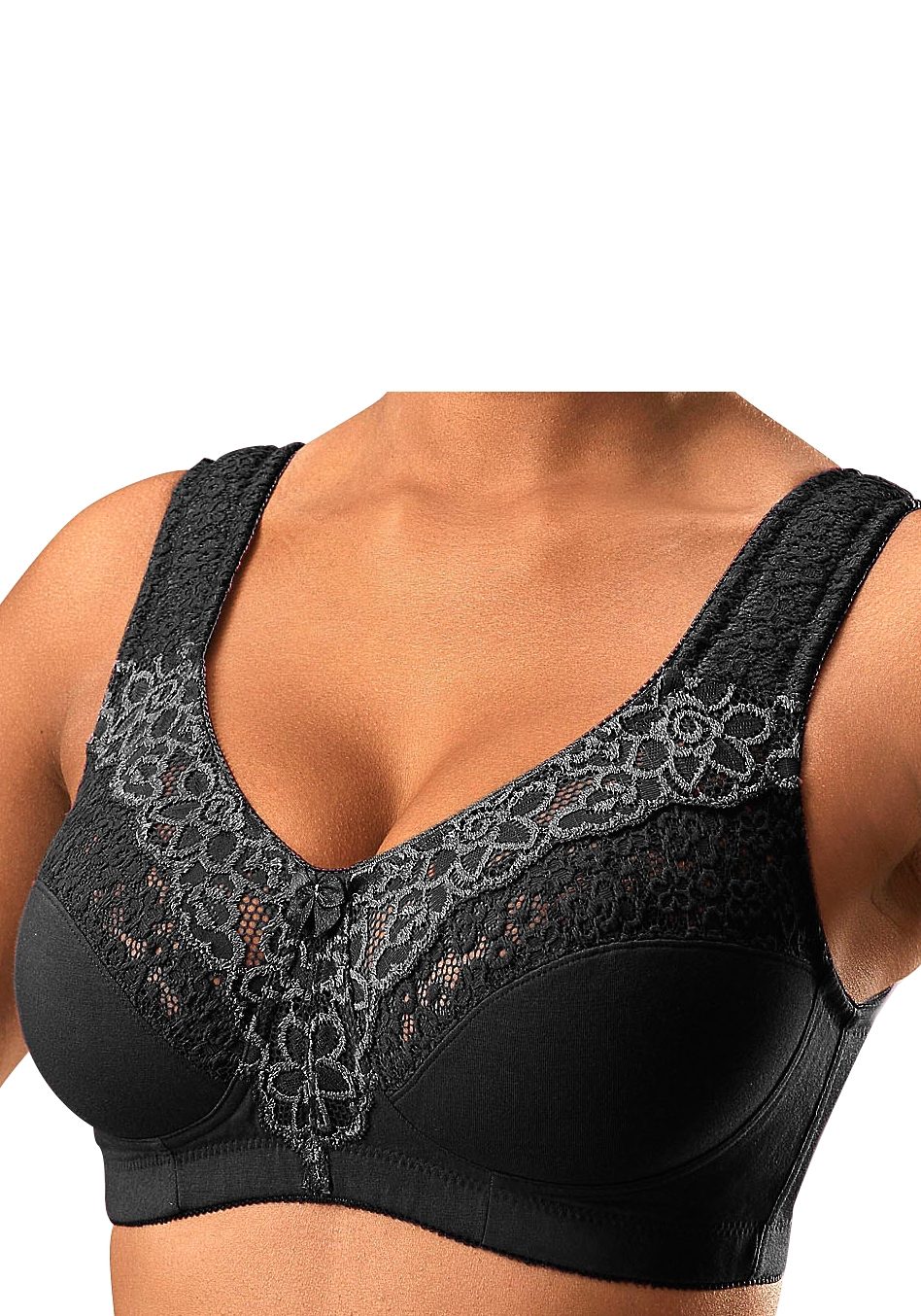 Petite fleur Steun-bh zonder beugels, met elegante kant, basic dessous (Set van 2)