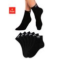 lico korte sokken met ingebreid logo in boord (6 paar) zwart