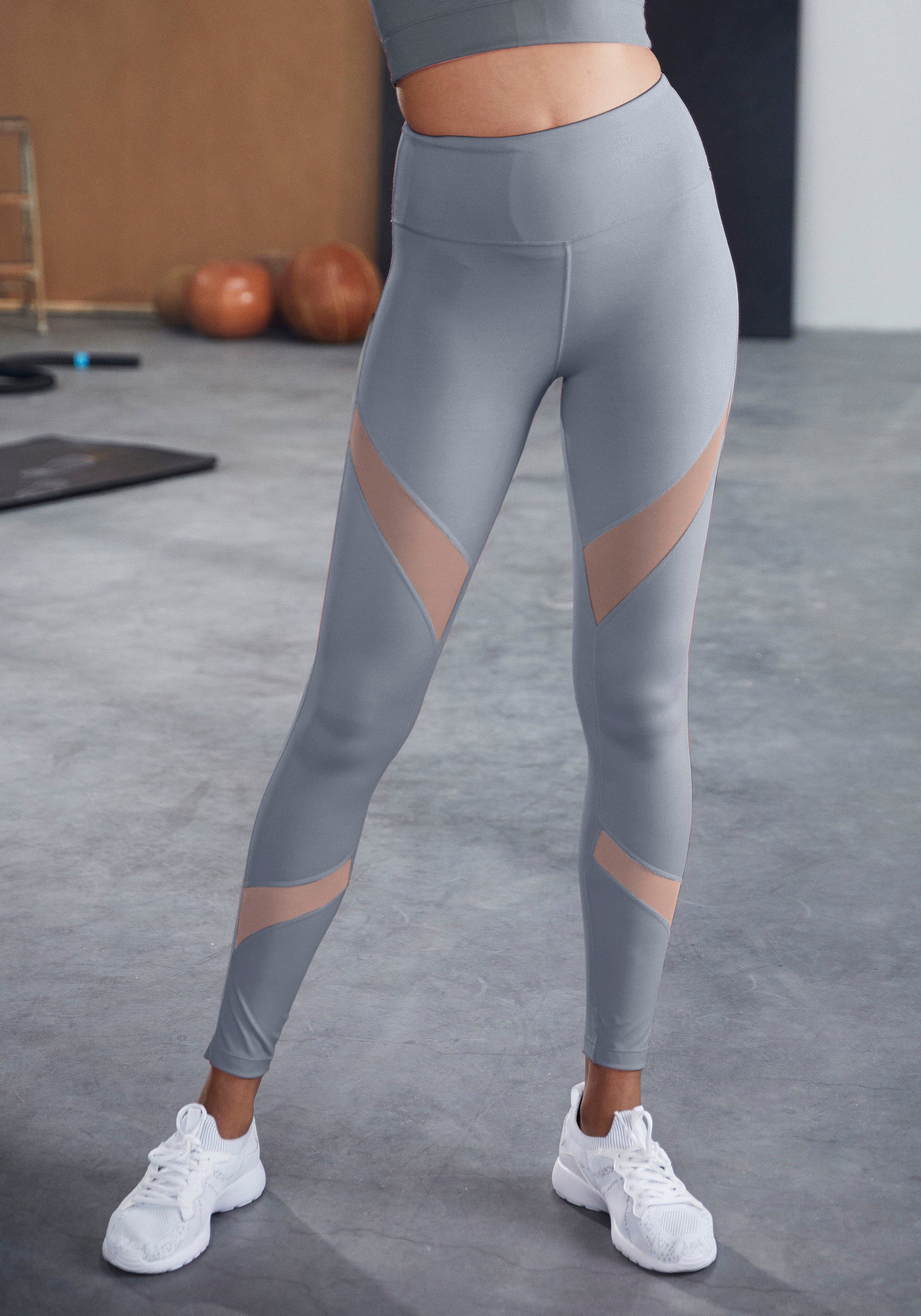 active by Lascana Functionele legging met kleine rimpeling, loungewear