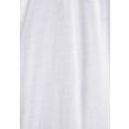 lascana shirt met v-hals met brede elastische tailleband wit