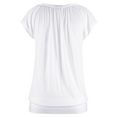 lascana shirt met v-hals met brede elastische tailleband wit