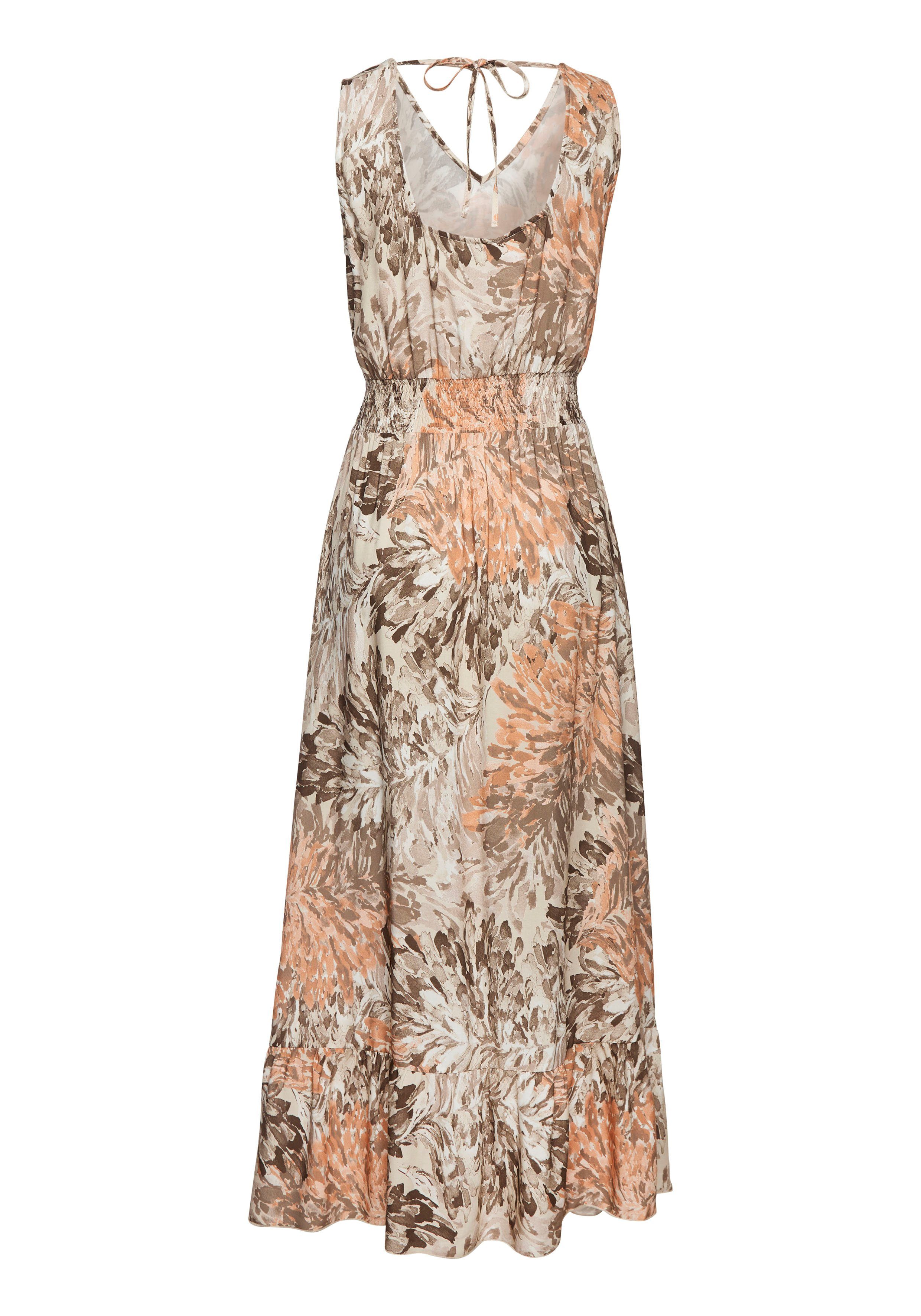 Lascana Maxi-jurk met bloemenprint en v-hals, luchtige zomerjurk