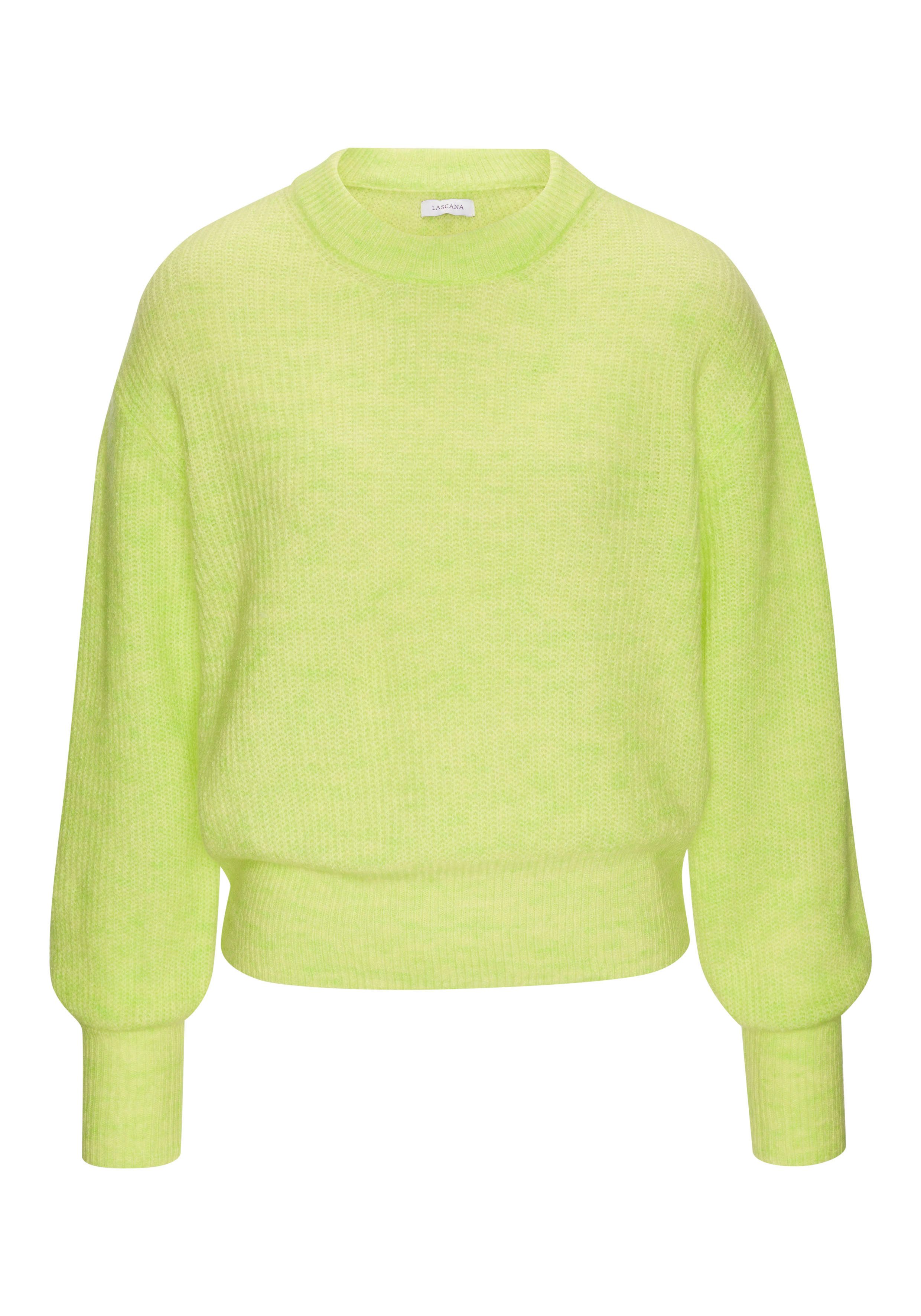 Lascana Gebreide trui in melange-look, losse damespullover, basic