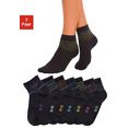h.i.s korte sokken met stippenmotief (7 paar) zwart