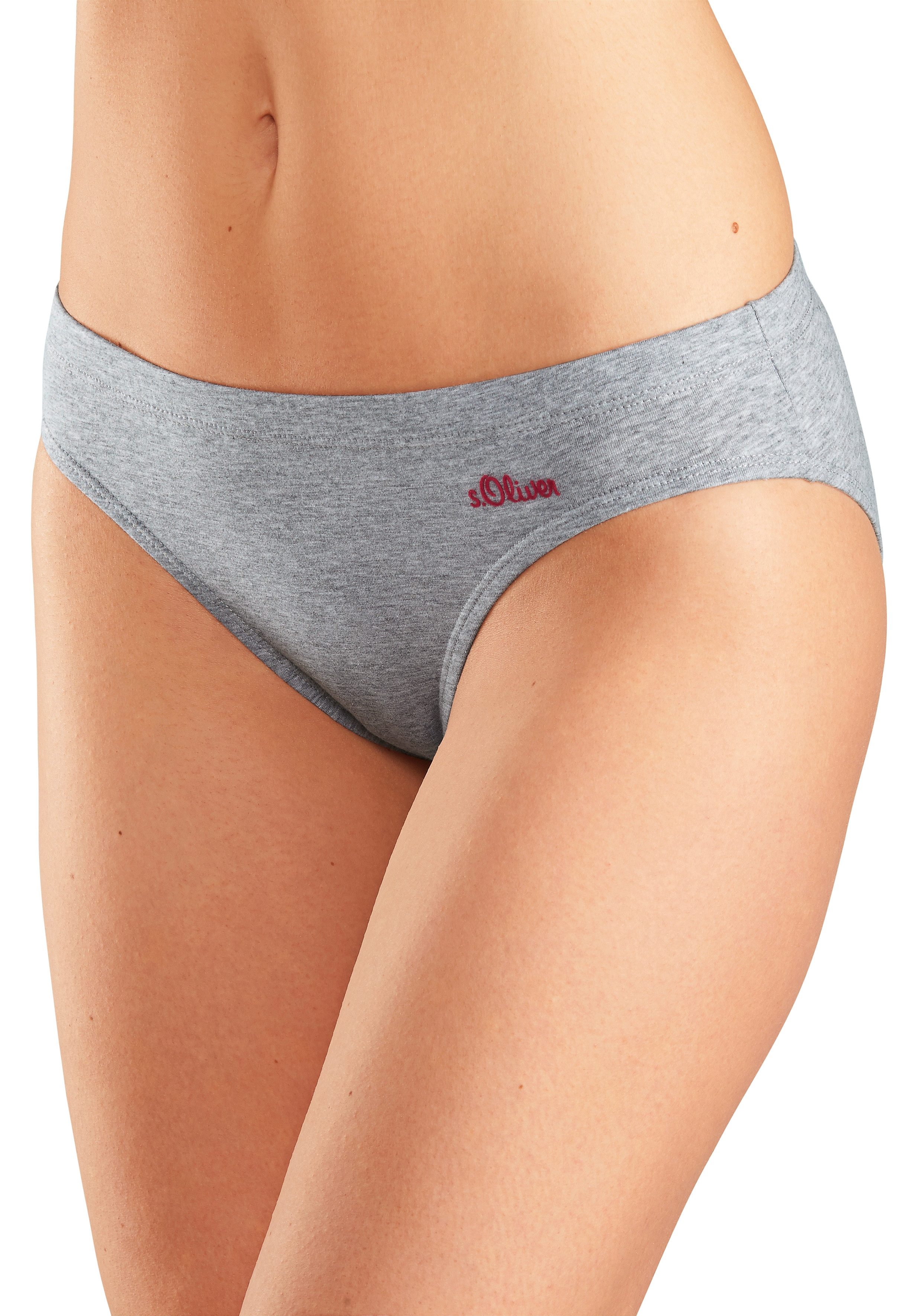 s.Oliver RED LABEL Beachwear Bikinibroekje elastische katoenkwaliteit (3 stuks)