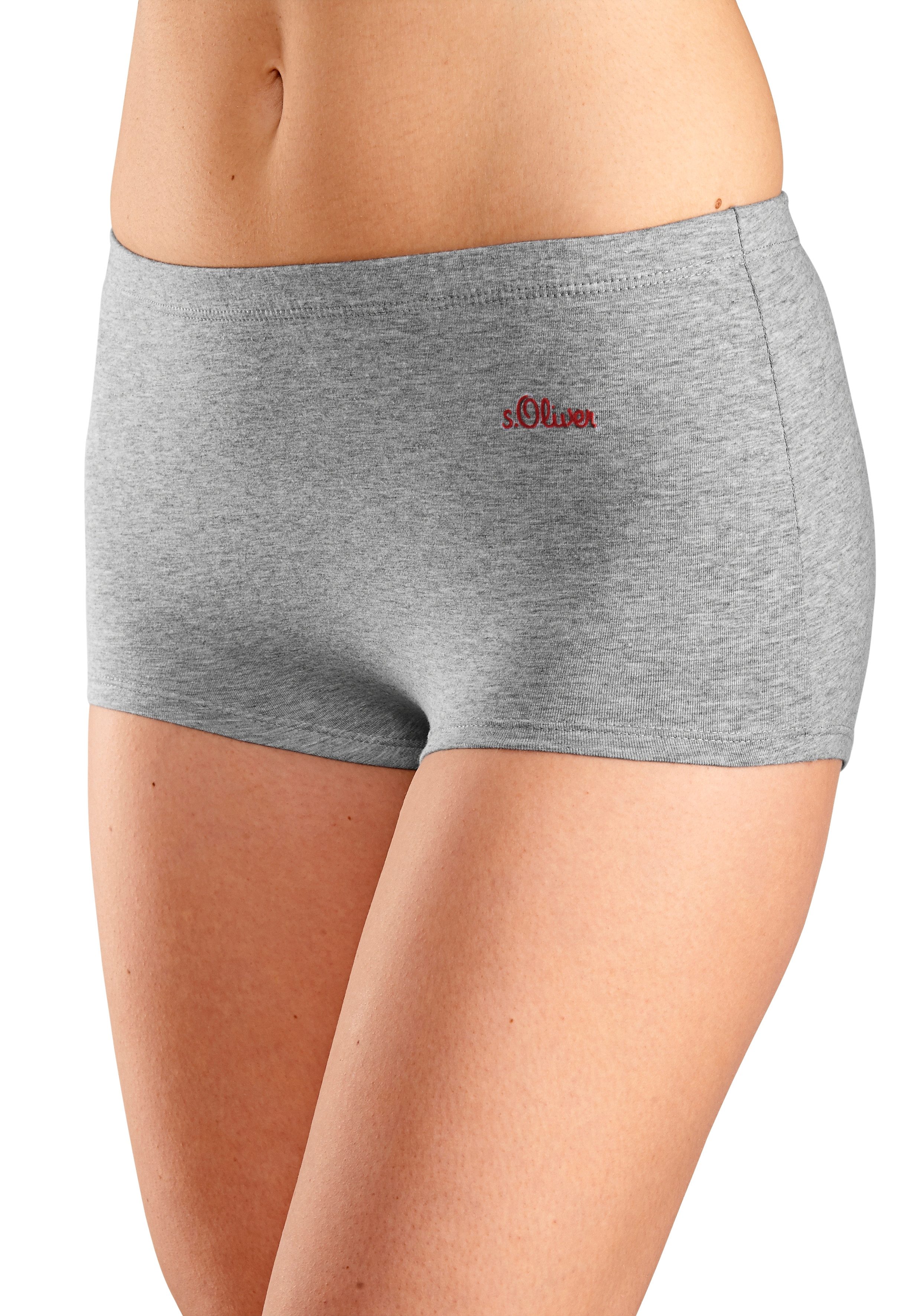 s.Oliver RED LABEL Beachwear Hipster elastische katoenkwaliteit (3 stuks)