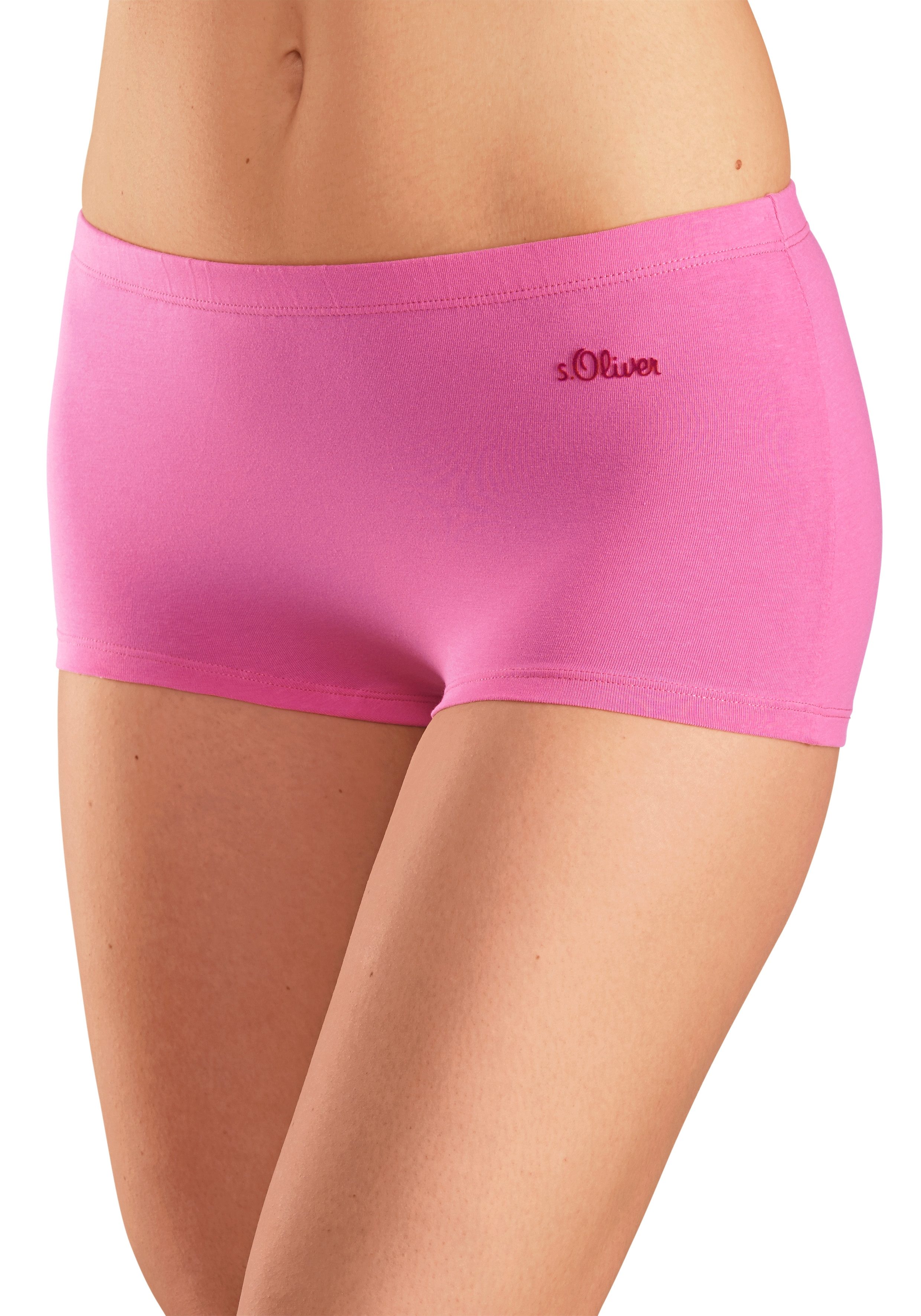 s.Oliver RED LABEL Beachwear Hipster elastische katoenkwaliteit (3 stuks)
