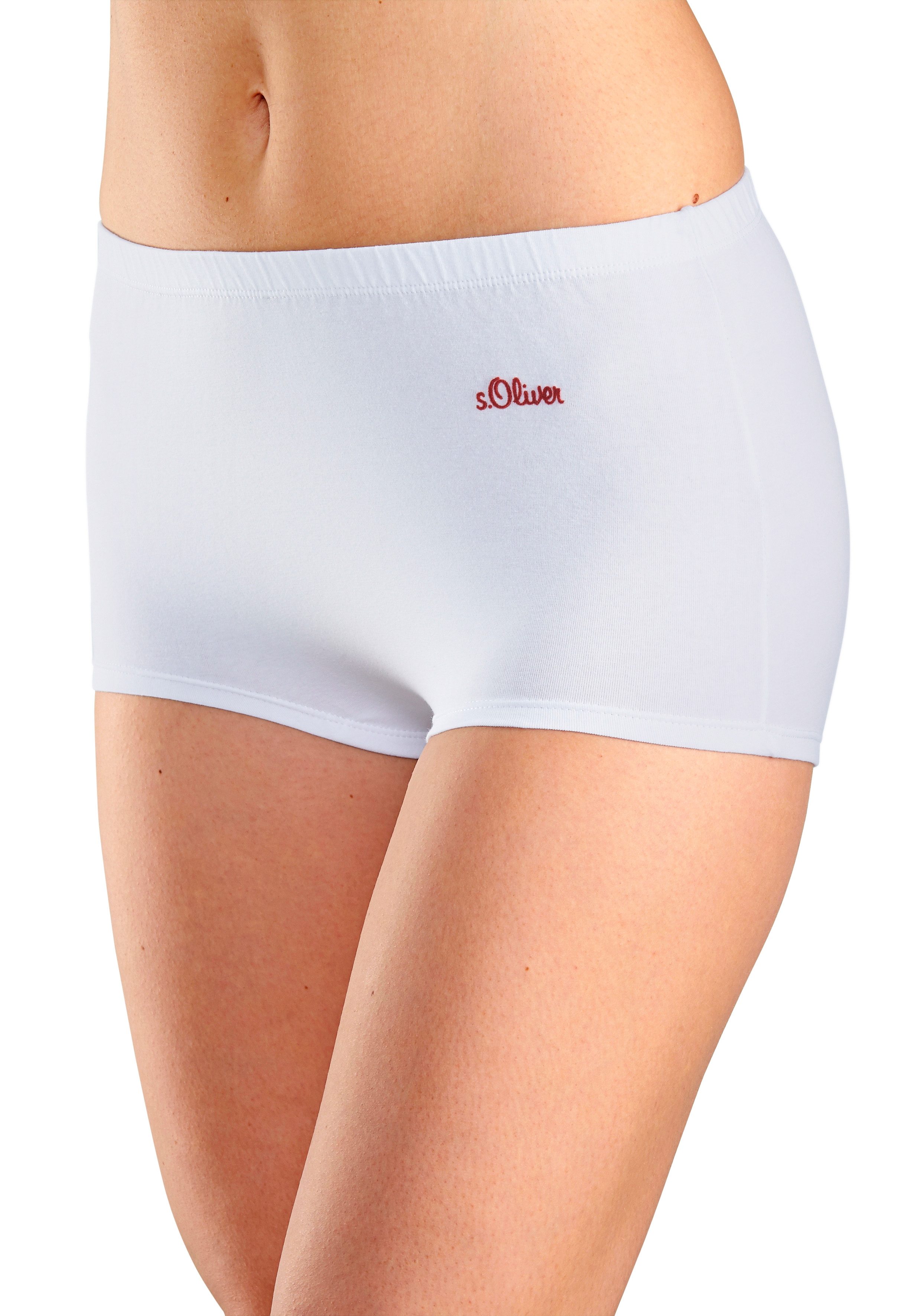 s.Oliver RED LABEL Beachwear Hipster elastische katoenkwaliteit (3 stuks) hipsters maat 40/42 (L) wit
