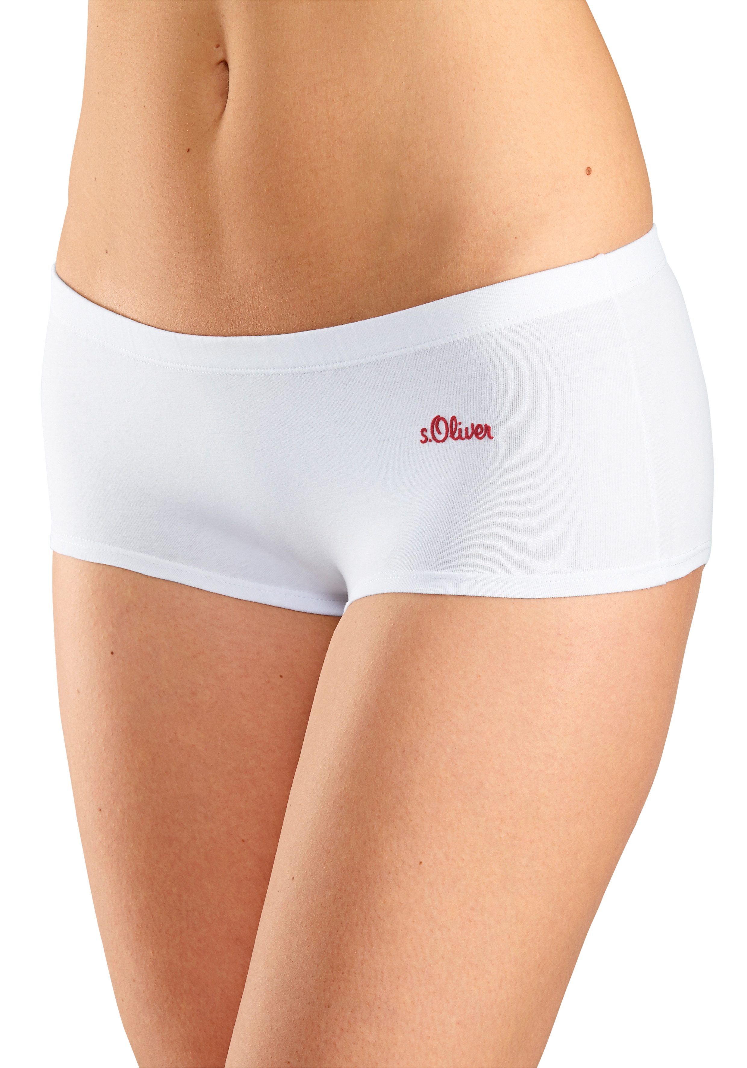 s.Oliver RED LABEL Beachwear Hipster elastische katoenkwaliteit (3 stuks) hipsters maat 44/46 (XL) wit