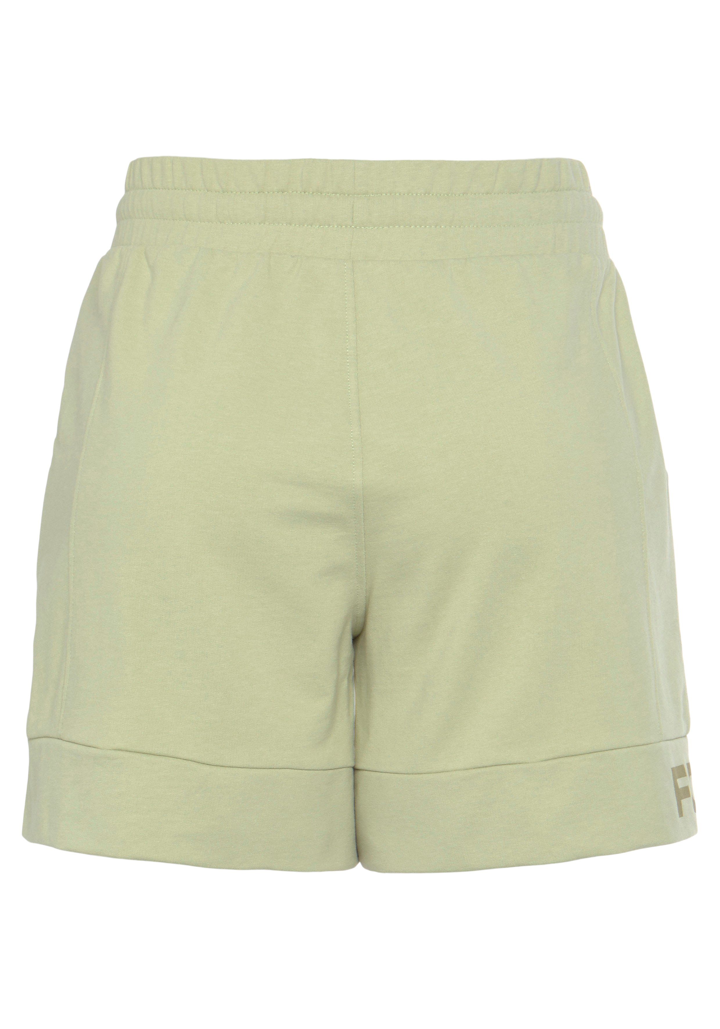 FCUK Sweatshort met lengte scheidingnaad en logo-opdruk, loungewear (1-delig)